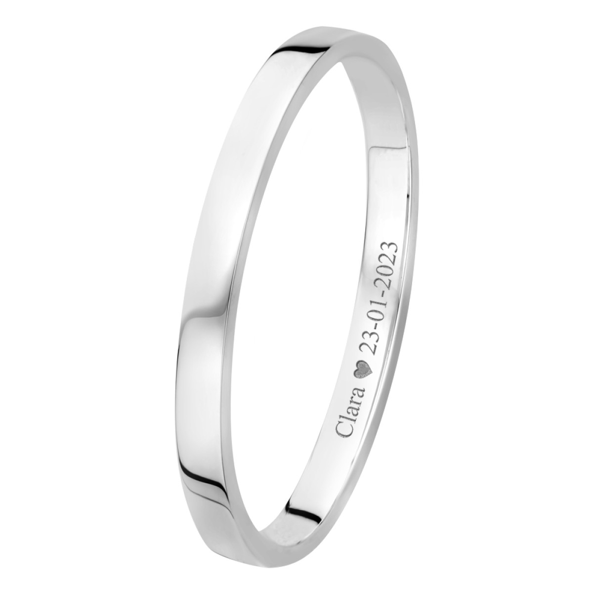 Names4ever graveerbare slavenarmband zilver 6 mm