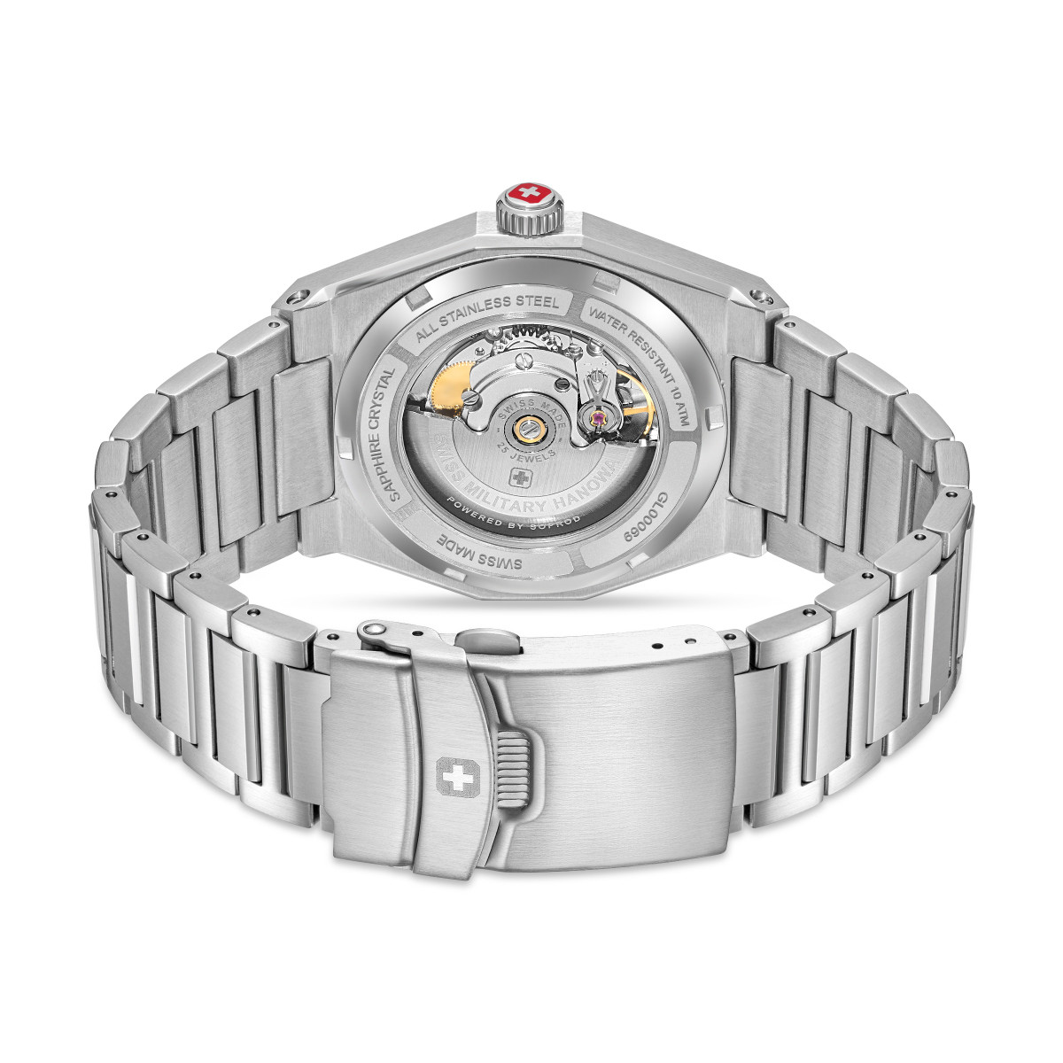 Swiss Military Hanowa Avalanche Icon SMWGL0006904 horloge met blauwe wijzerplaat en zilverkleurige stalen band