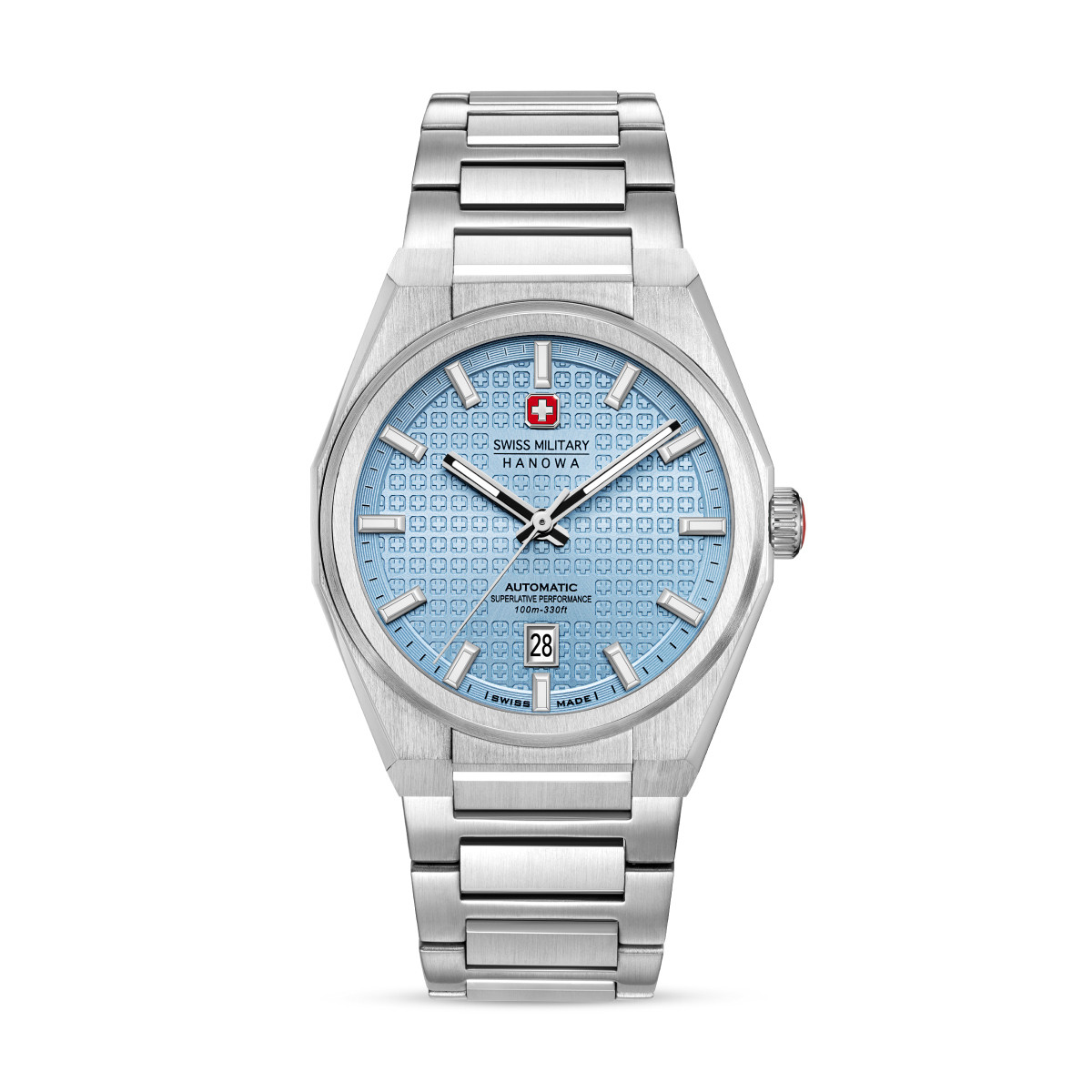 Swiss Military Hanowa Avalanche Icon SMWGL0006904 horloge met blauwe wijzerplaat en zilverkleurige stalen band