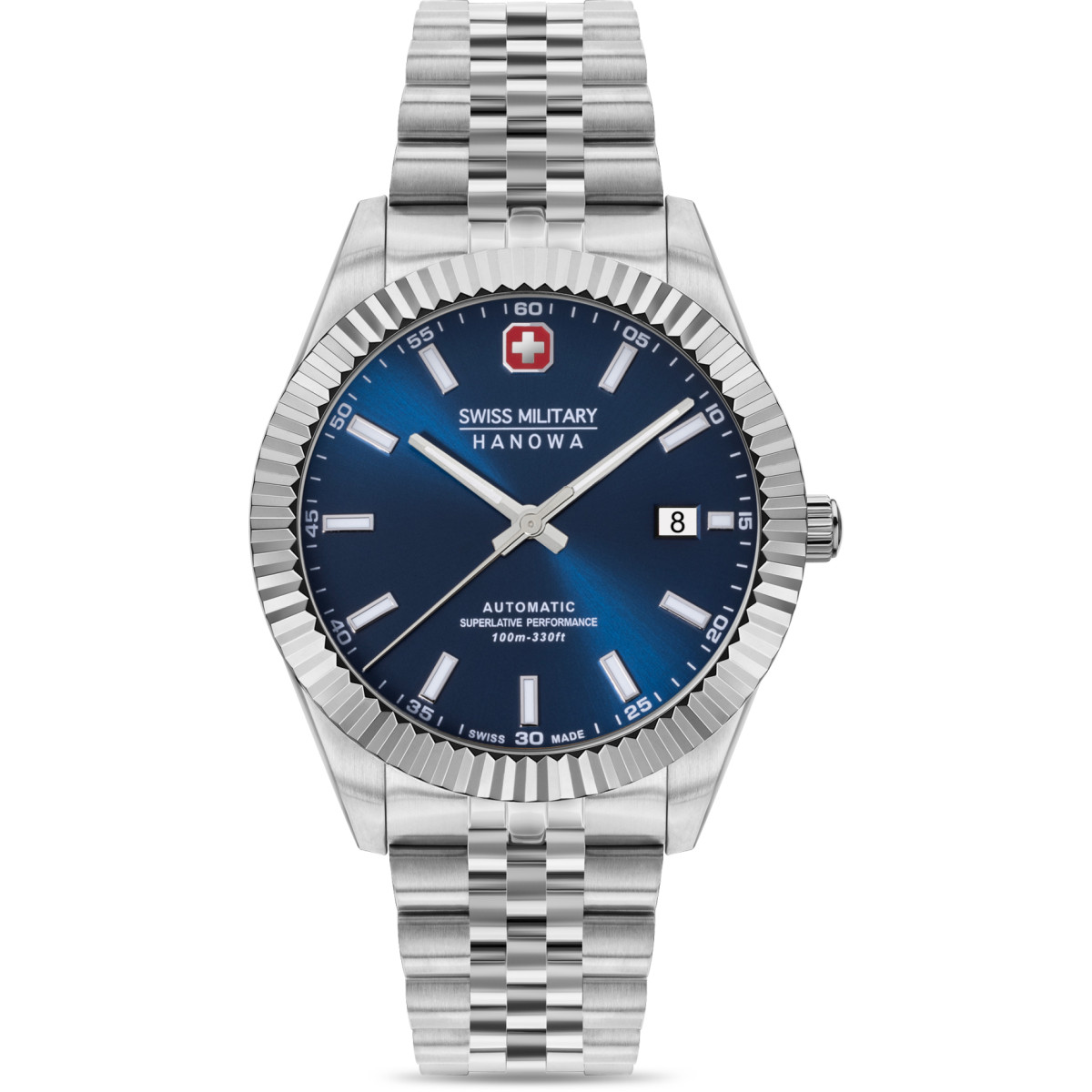 Swiss Military Hanowa Diligenter SMWGL0002102 horloge met blauwe wijzerplaat en staal Ø41 mm