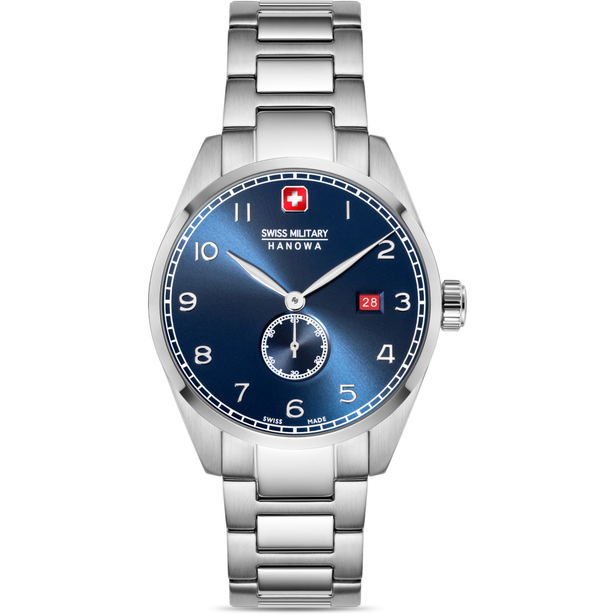 Swiss Military Hanowa Lynx SMWGH0000705 Quartz horloge van zilverkleurig staal - Ø 42 mm