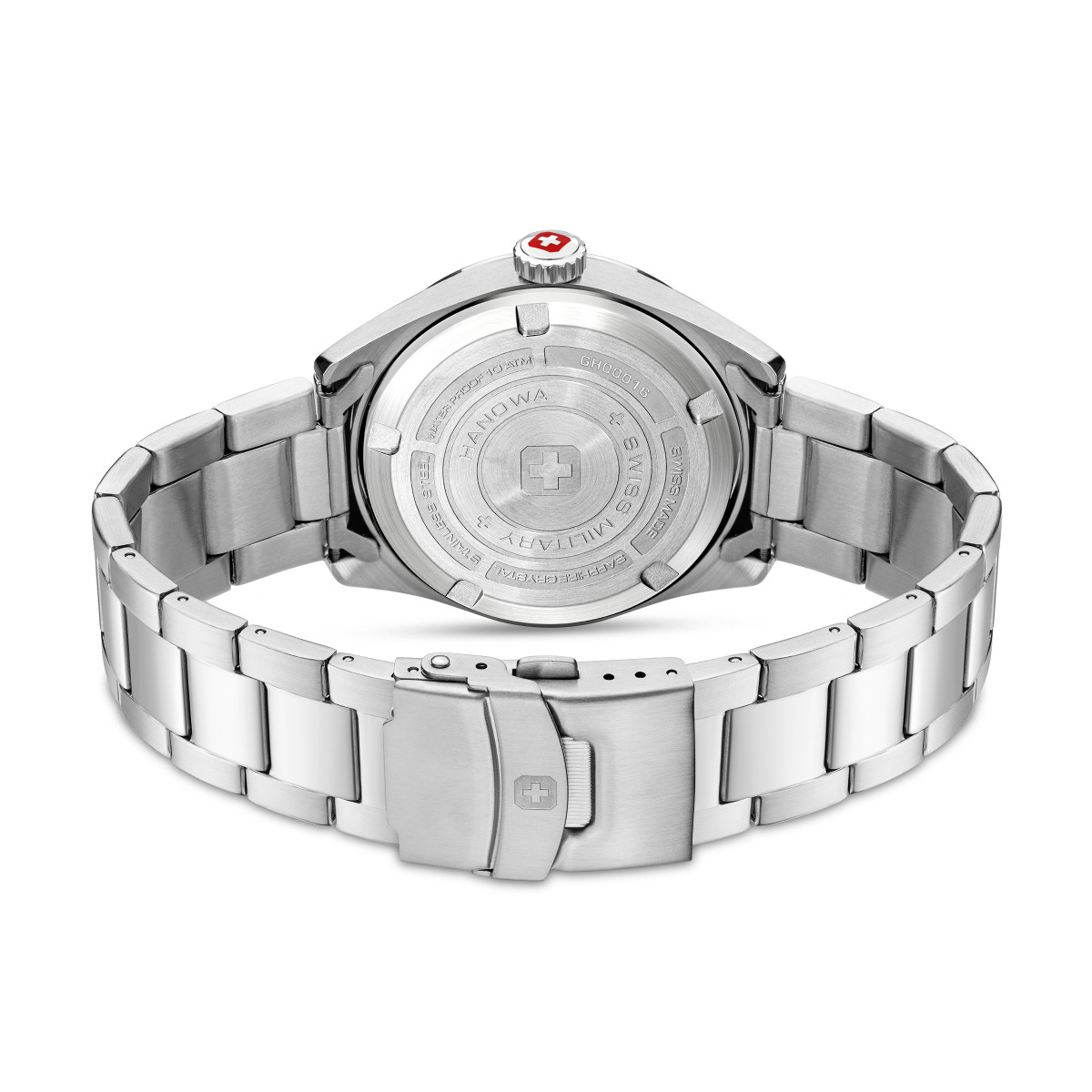 Swiss Military Hanowa Roadrunner Maxed SMWGH0001604 zilverkleurig horloge met dag en datum - Ø 43 mm