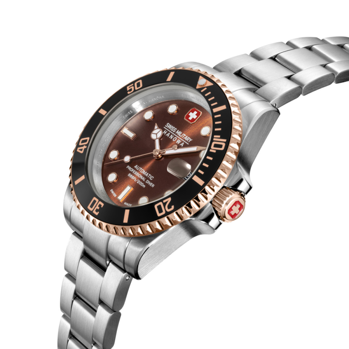  Swiss Military Hanowa Sealord SMWGL0006360 automatisch horloge met roségoudkleurige accenten - Ø 41 mm