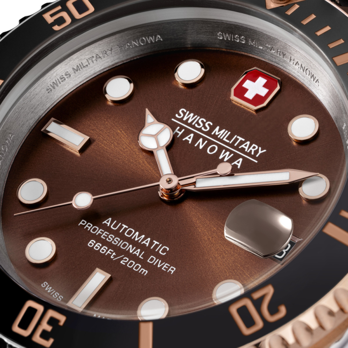  Swiss Military Hanowa Sealord SMWGL0006360 automatisch horloge met roségoudkleurige accenten - Ø 41 mm