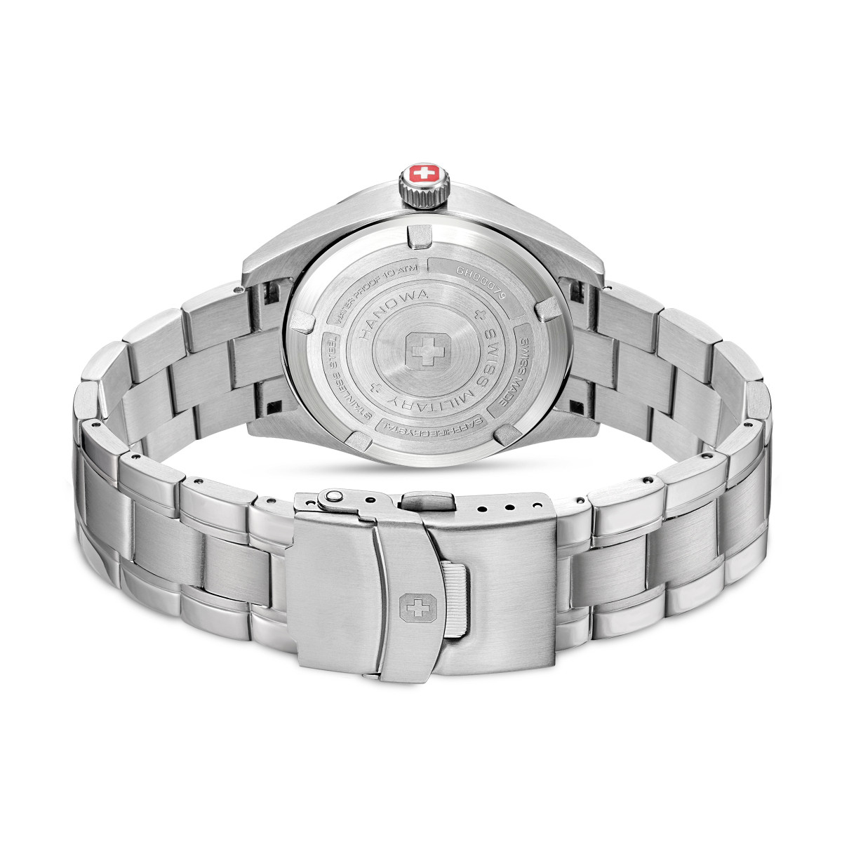 Swiss Military Hanowa Thunder SMWGH0007901 zilverkleurig herenhorloge met grijze wijzerplaat - Ø 42 mm