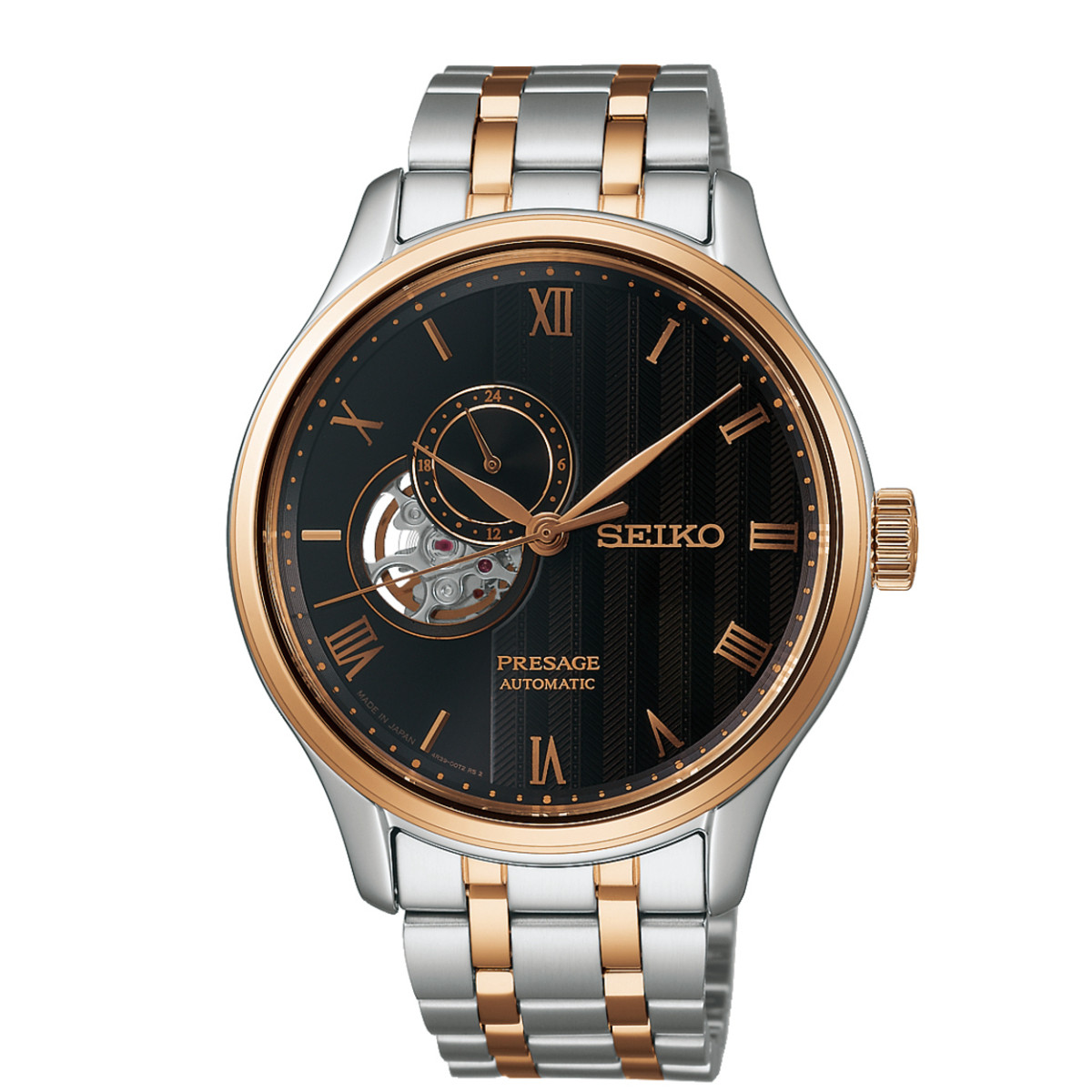 Seiko Presage SSA466J1 automatisch herenhorloge bicolor staal met bruine wijzerplaat - Ø 42 mm