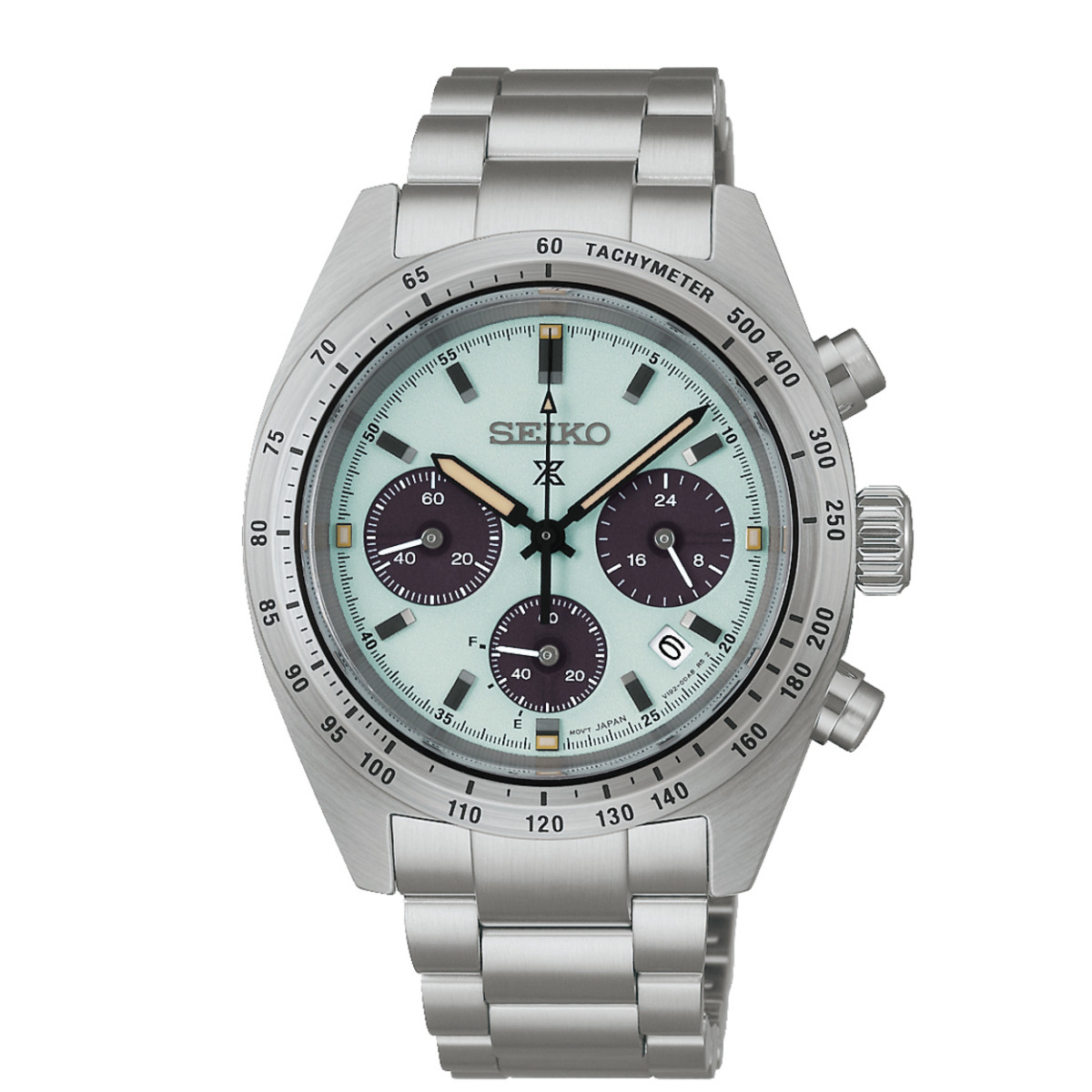 Seiko Prospex SSC965P1 solar herenhorloge met groene wijzerplaat en zilverkleurige stalen schakels - Ø 39 mm