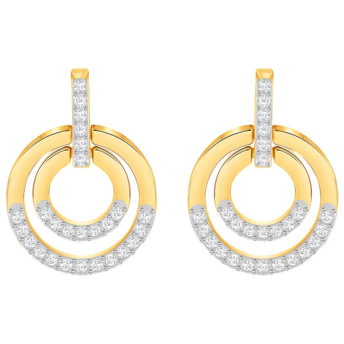 Swarovski gold plated cirkelvormige oorhangers 5290188