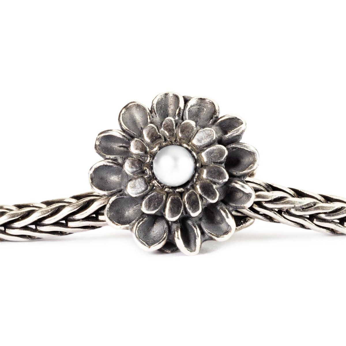 Trollbeads TAGBE-00037 Novemberchrysant geboortebloem bedel met parel