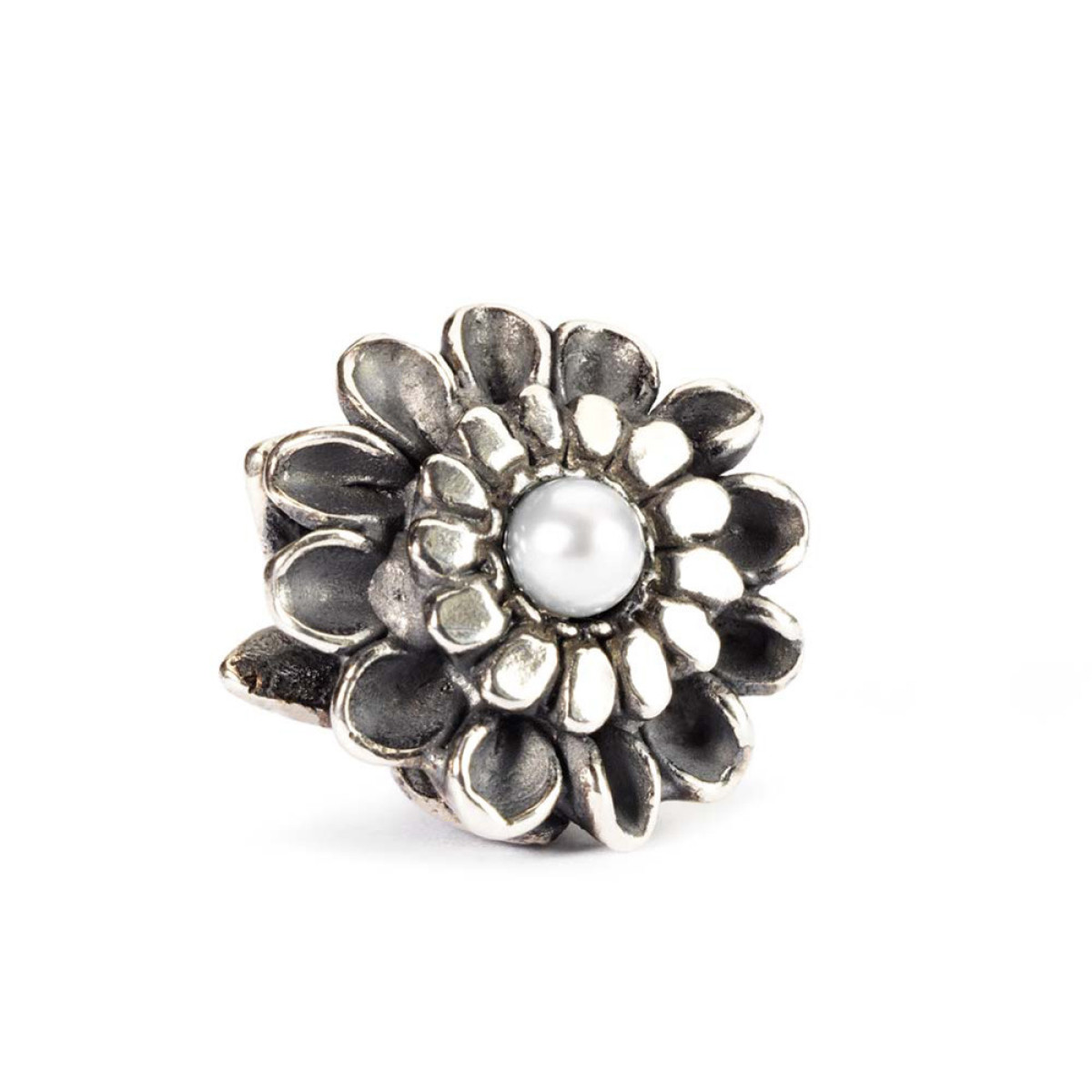 Trollbeads TAGBE-00037 Novemberchrysant geboortebloem bedel met parel