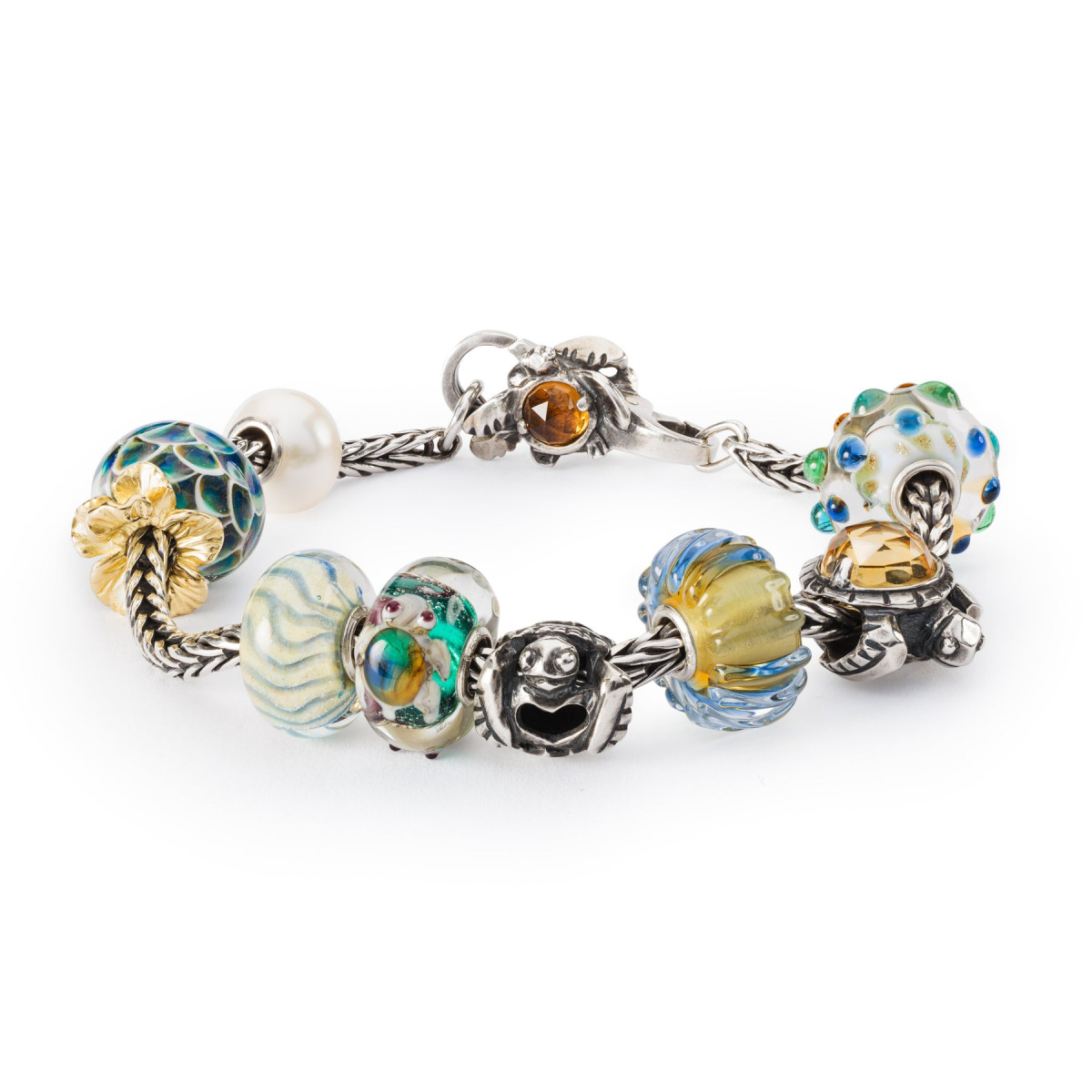 Trollbeads TAGBE-00299 Lang leven schildpad bedel van zilver met citrien