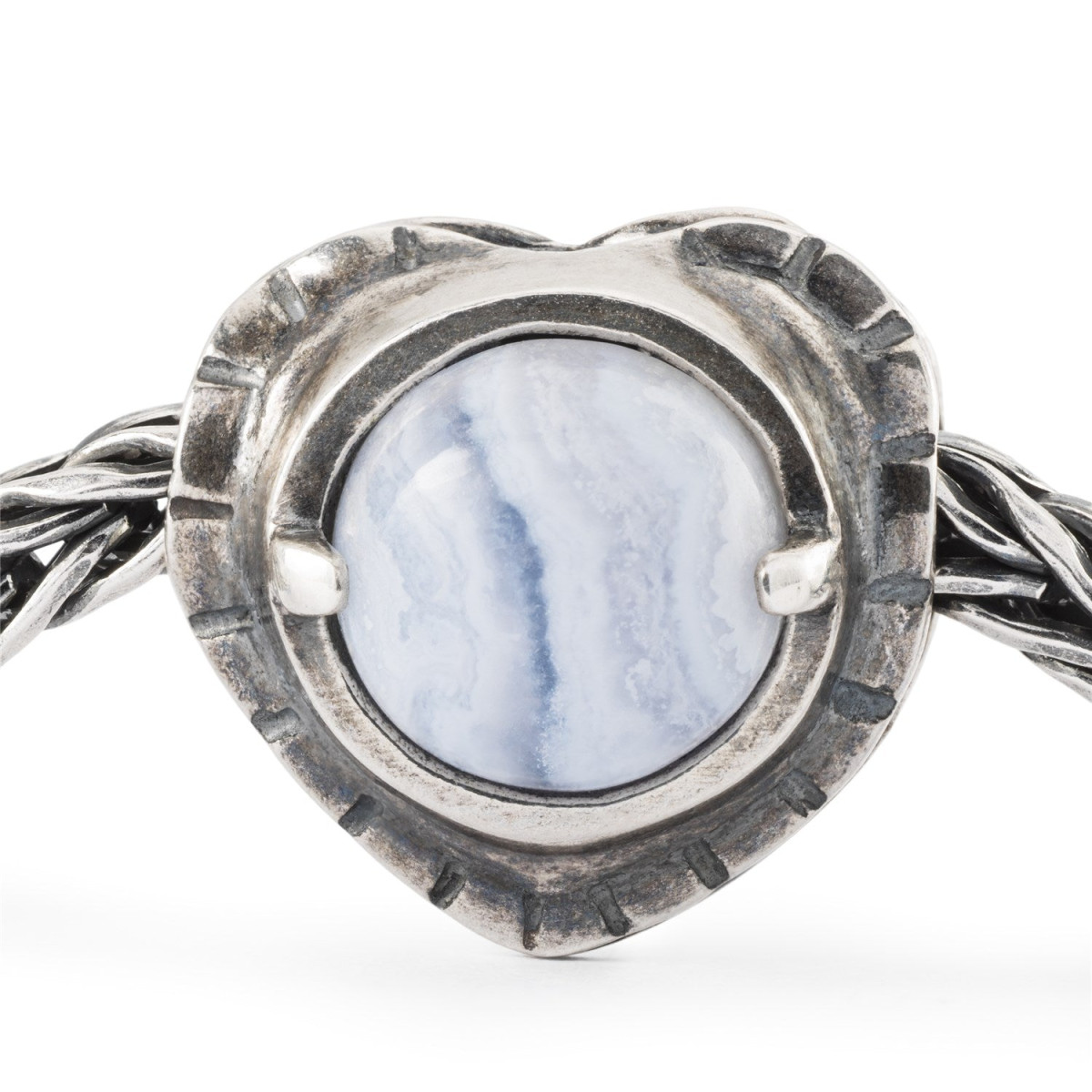 Trollbeads TAGBE-00300 Vol herinnering hartje bedel met edelsteen