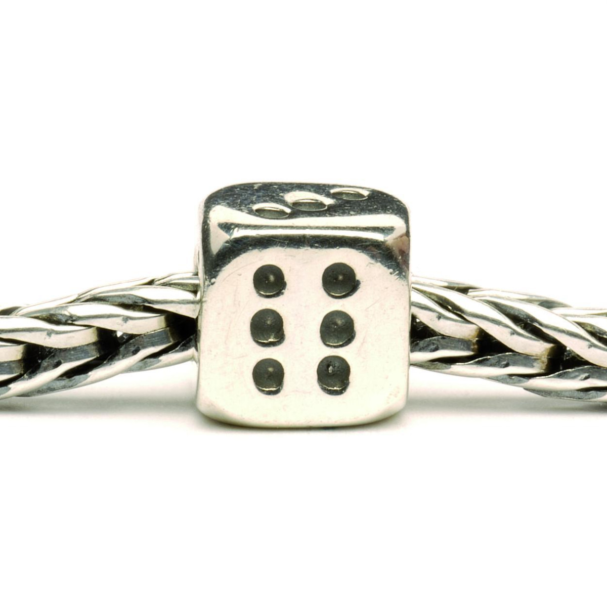 Trollbeads TAGBE-10056 Dobbelsteen bedel van zilver