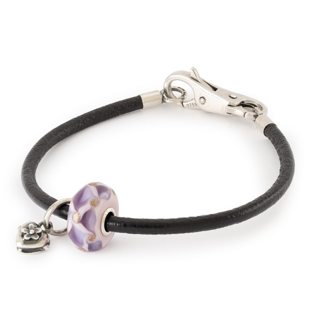 Trollbeads TAGBE-20302 hartjes hangende bedel met bloem
