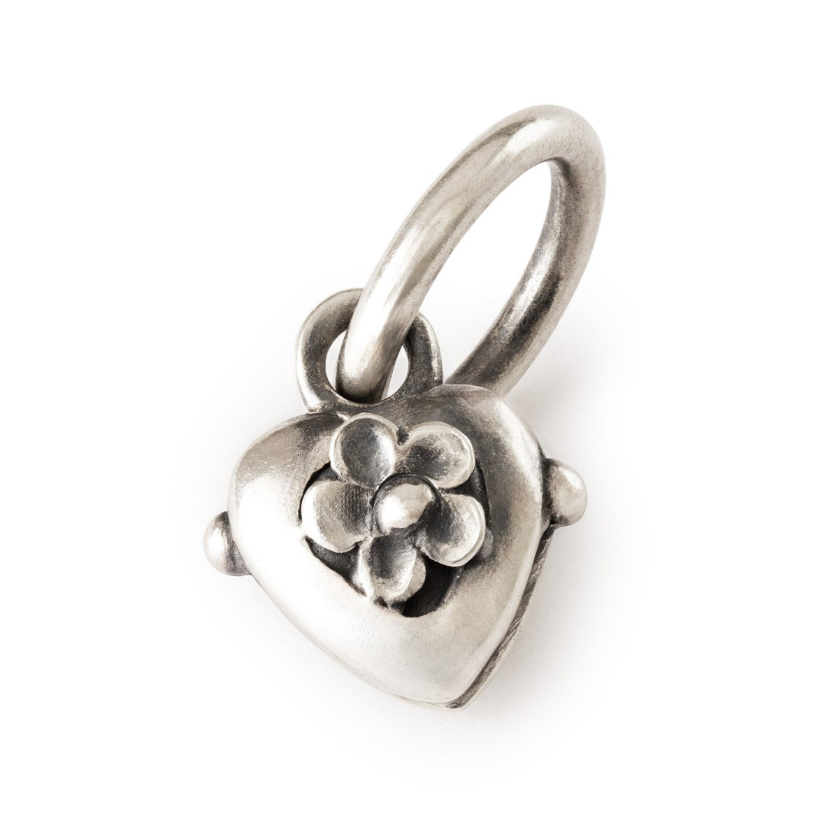 Trollbeads TAGBE-20302 hartjes hangende bedel met bloem