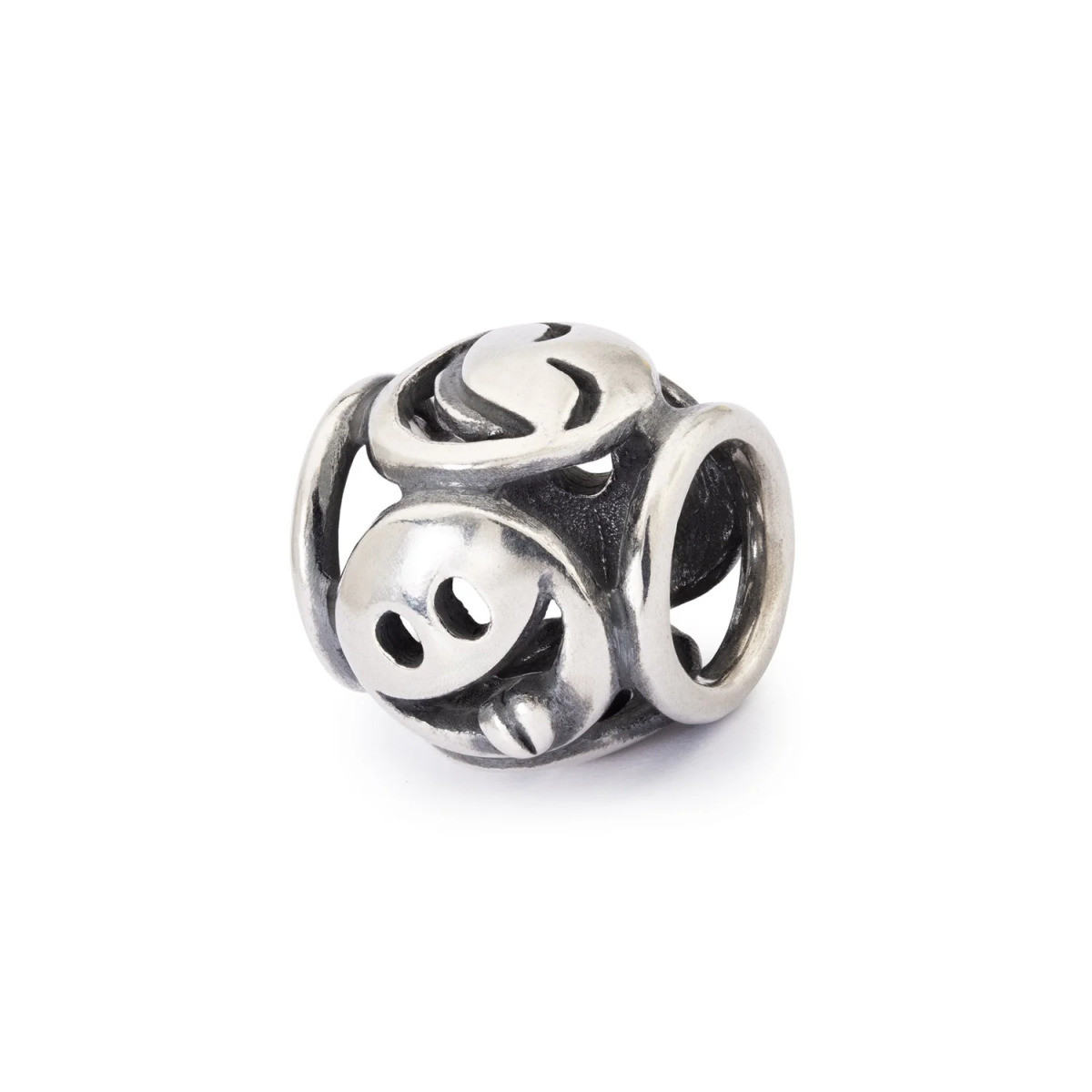 Trollbeads TAGBE-30211 zilveren bedel met vrolijke Smileys