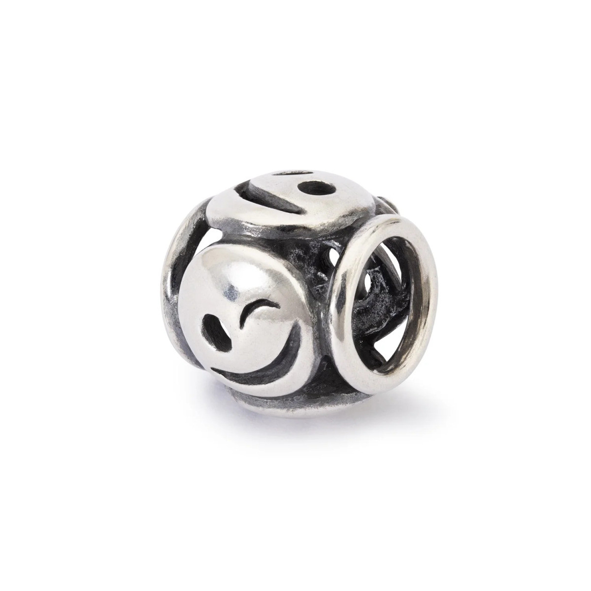 Trollbeads TAGBE-30211 zilveren bedel met vrolijke Smileys