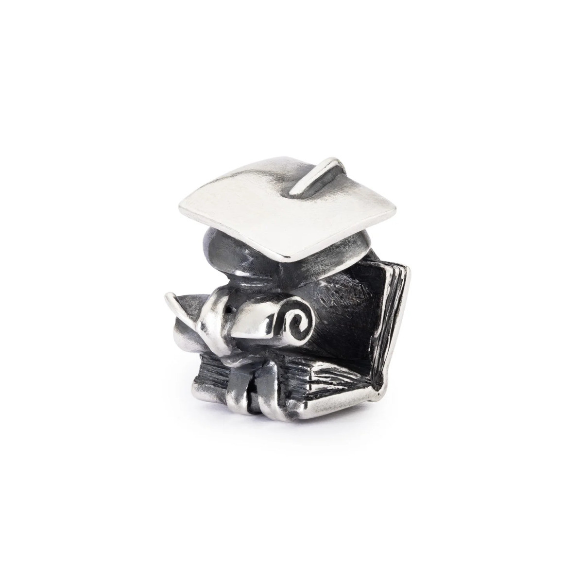Trollbeads TAGBE-30212 Momenten voor mijlpalen zilveren bedel met afstudeerhoed diploma en boek