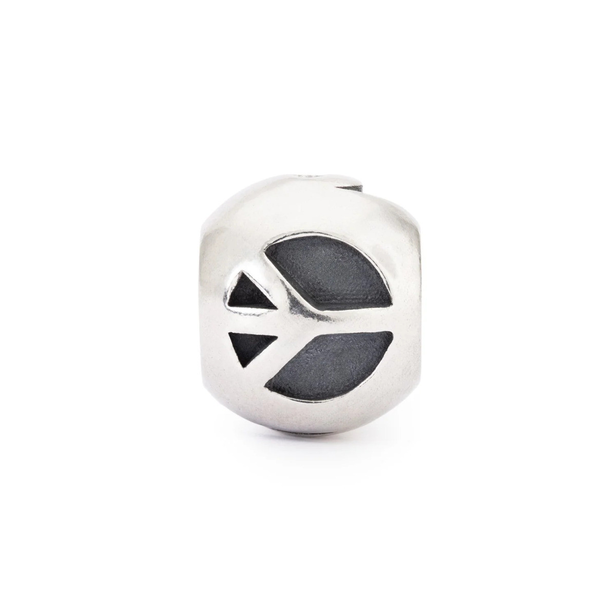 Trollbeads TAGBE-40142 Vrede & liefde zilveren bedel met hartjes yin yang en peace teken
