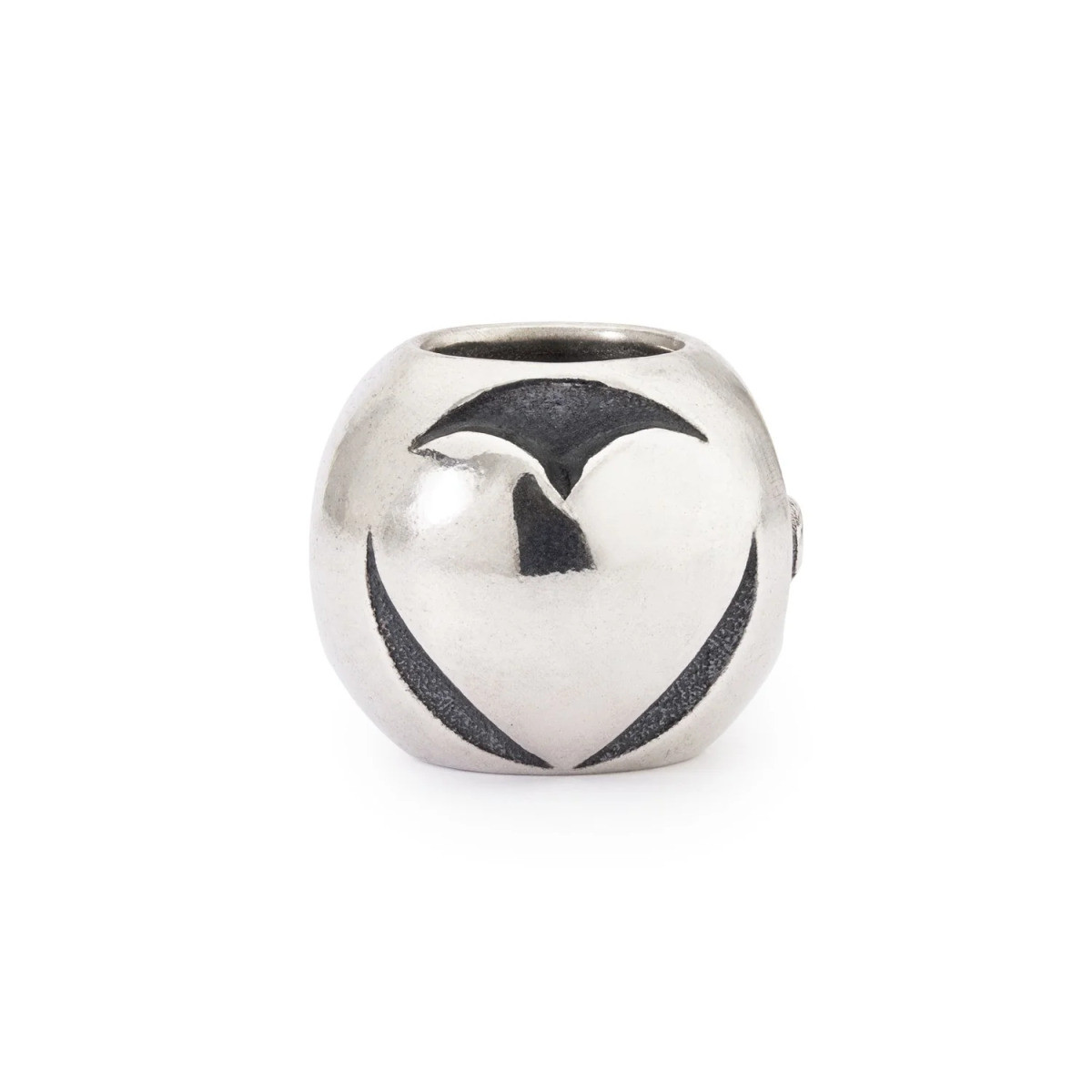 Trollbeads TAGBE-40142 Vrede & liefde zilveren bedel met hartjes yin yang en peace teken