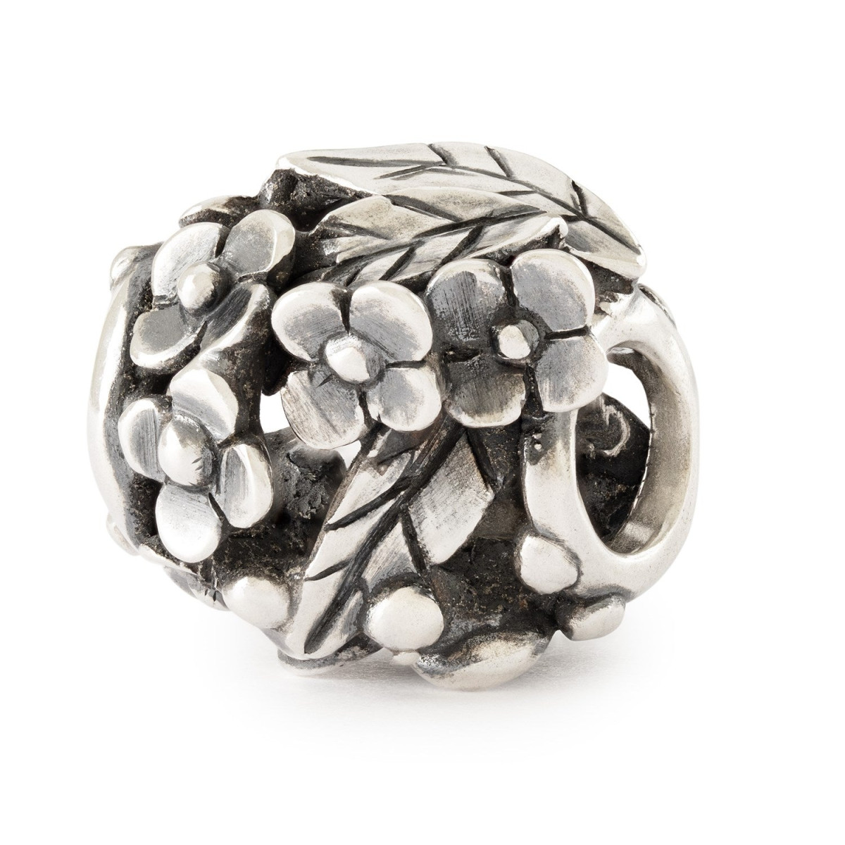 Trollbeads TAGBE-50048 bedel met bloemetjes van zilver
