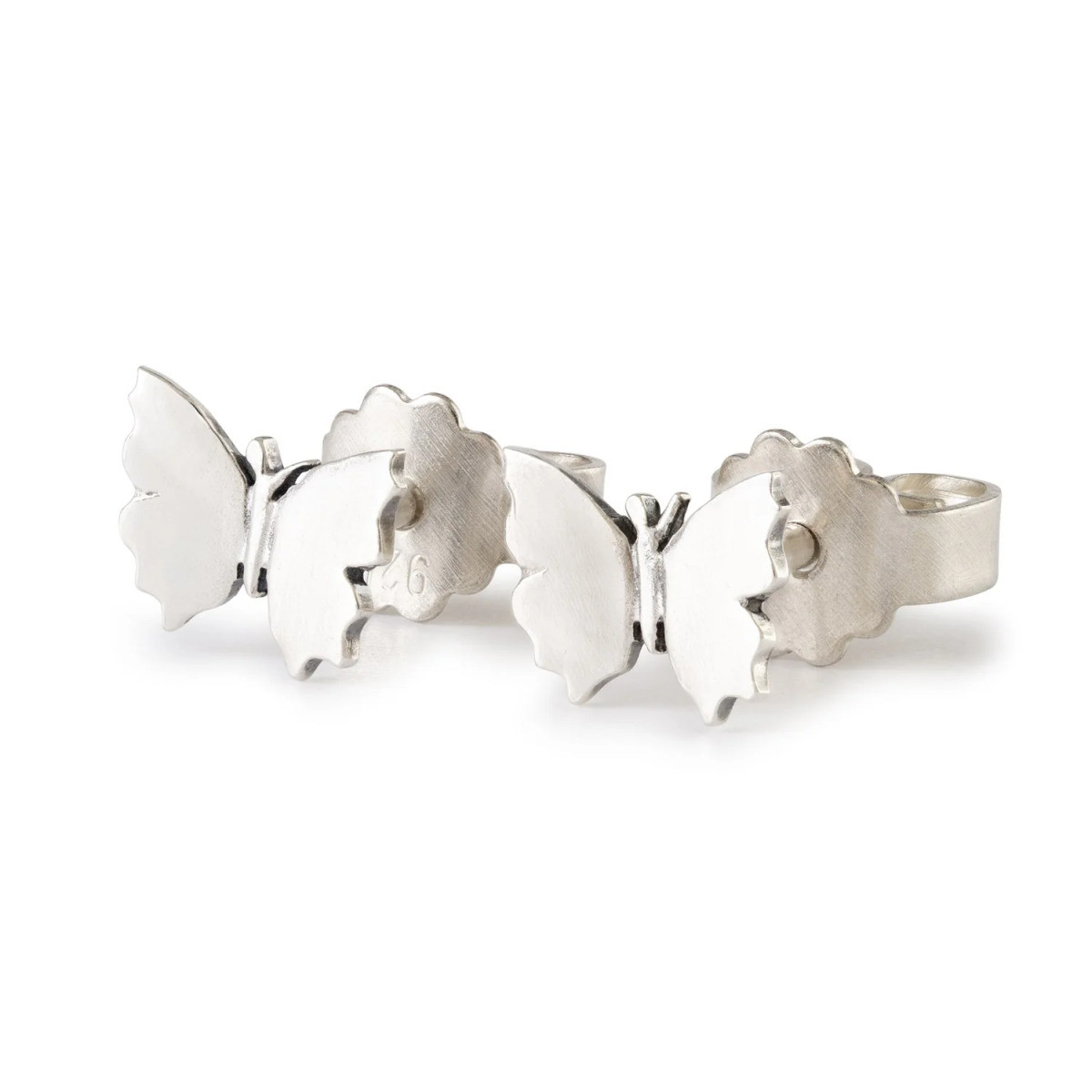 Trollbeads TAGEA-00138 zilveren Fladder oorknopjes met vlinder 5 mm breed - Hoogte 4 mm