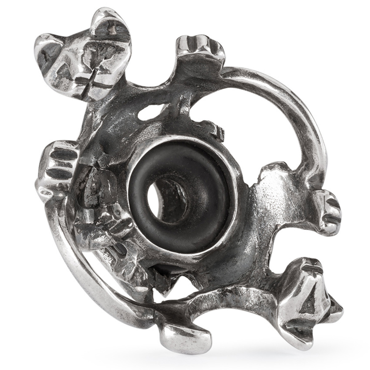 Trollbeads TAGPE-00090 Speels gezelschap stopper van zilver met katten