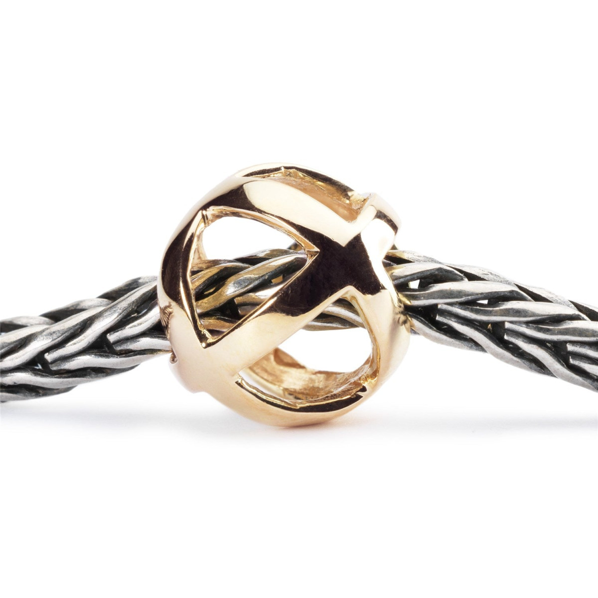 Trollbeads TAUBE-00055 Blijf positief 18-karaat gouden bedel met plusteken