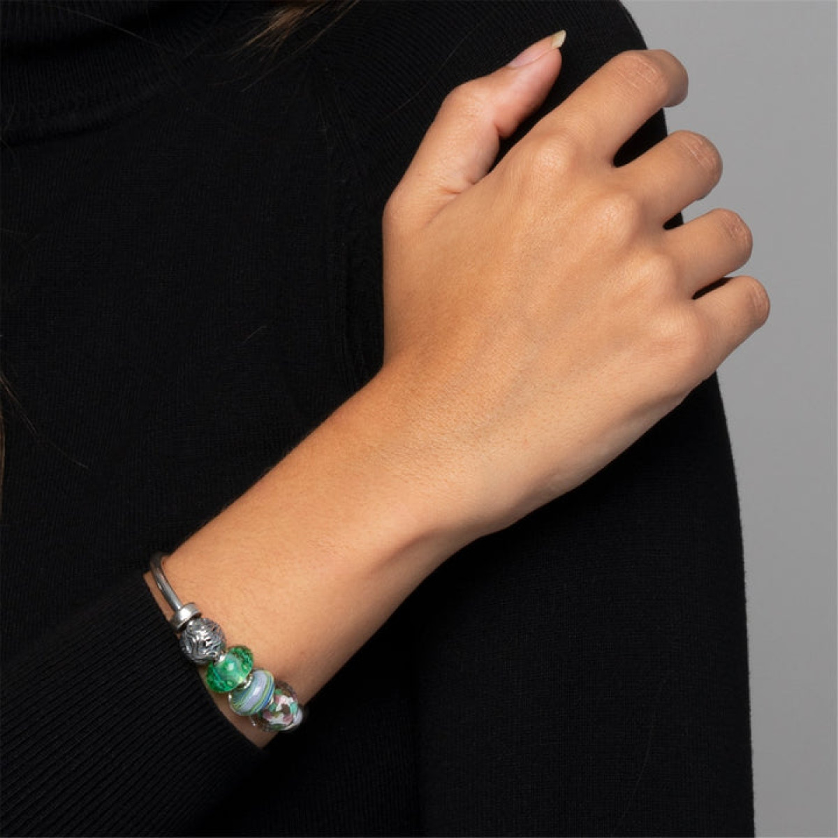 Trollbeads zilveren open bangle