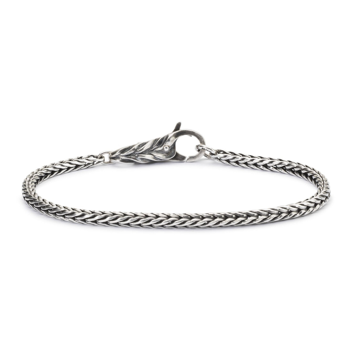 Trollbeads zilveren schakelarmband zonder sluiting vossenstaartschakel