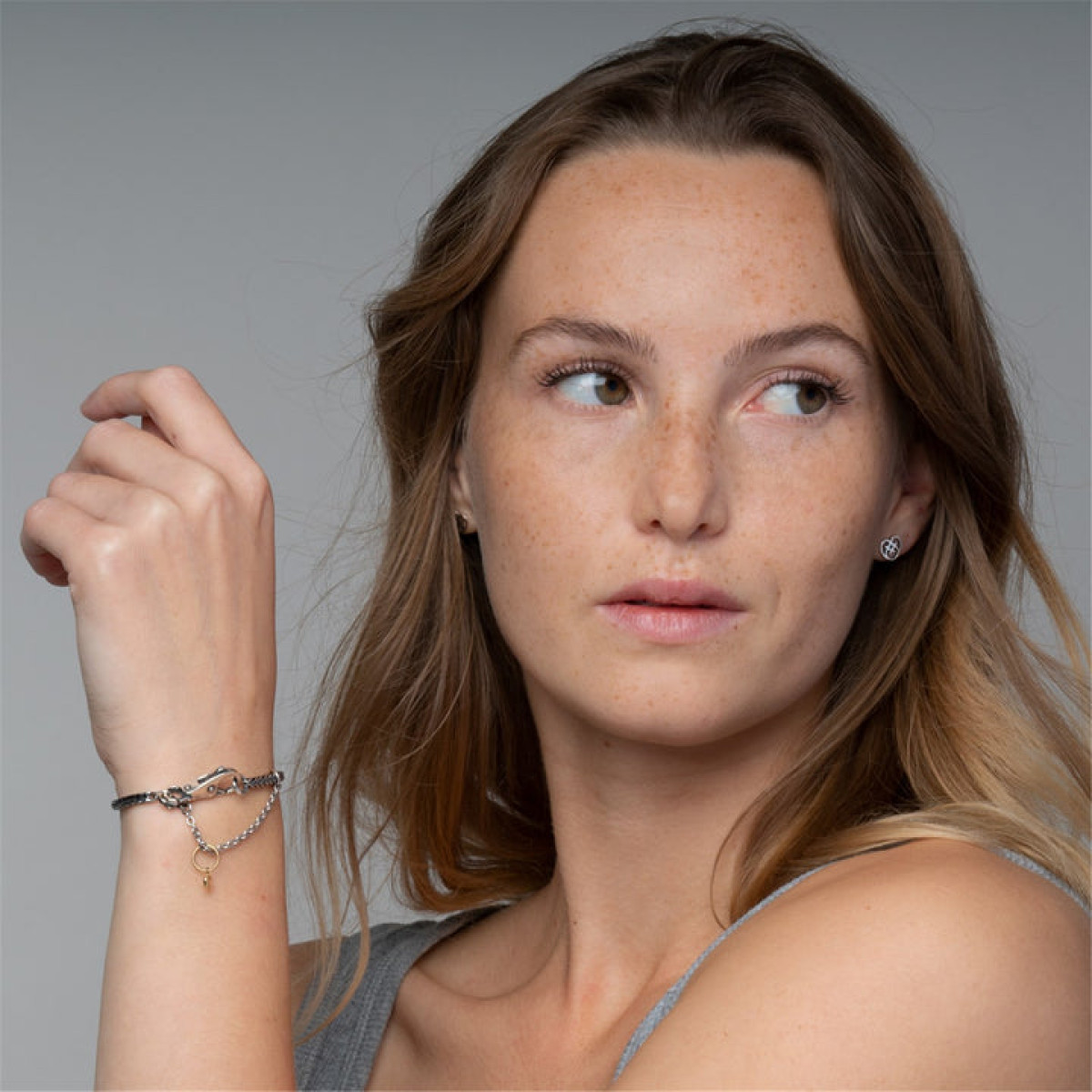 Trollbeads zilveren schakelarmband zonder sluiting vossenstaartschakel