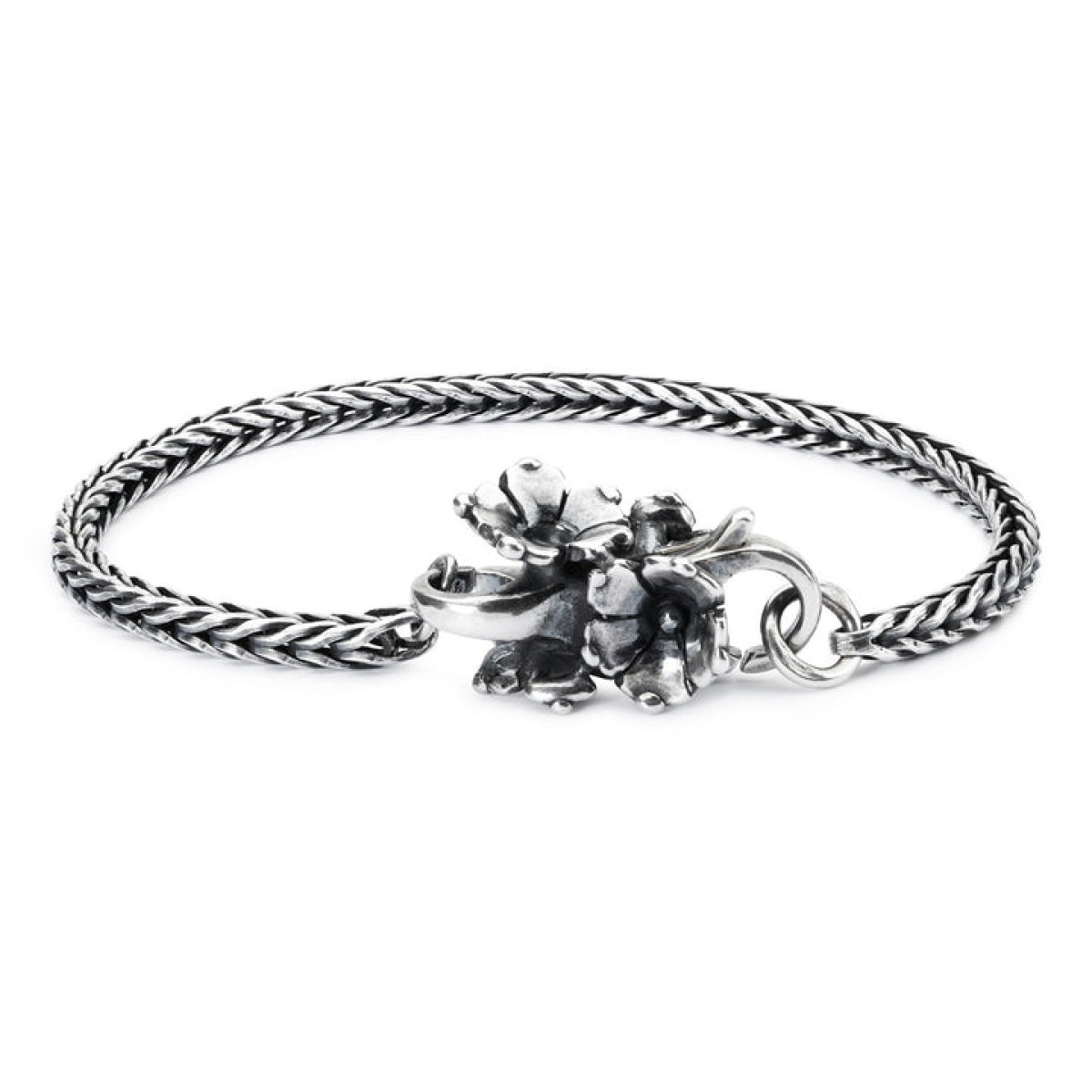 Trollbeads zilveren schakelarmband zonder sluiting vossenstaartschakel