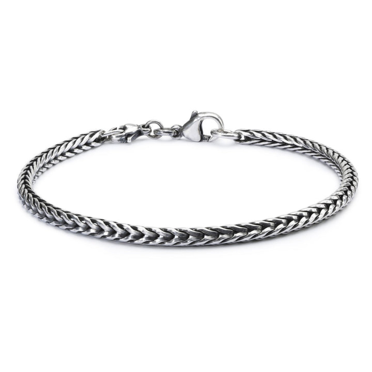 Trollbeads zilveren schakelarmband zonder sluiting vossenstaartschakel