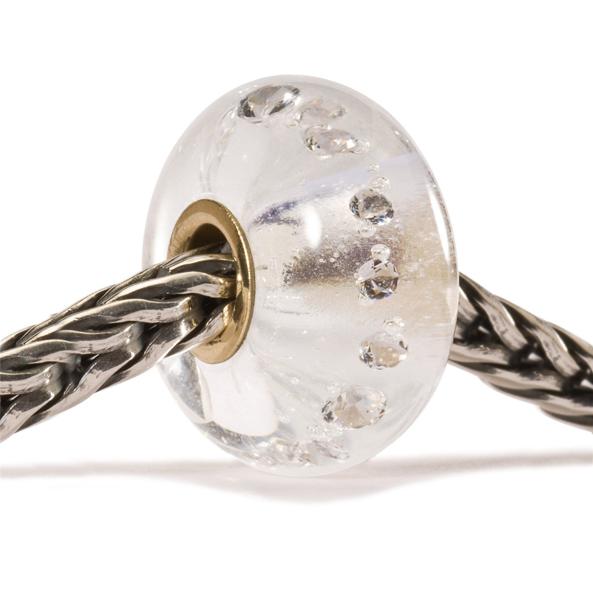 Trollbeads TGLBE-00071 Diamond-like transparante kraal met goud en zirkonia