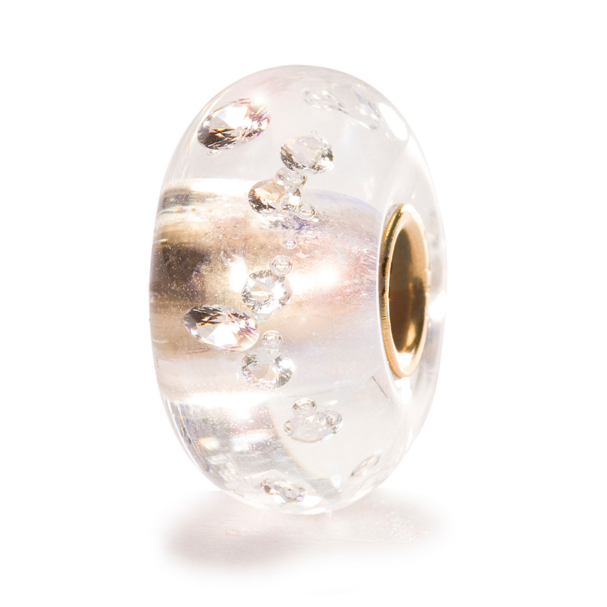 Trollbeads TGLBE-00071 Diamond-like transparante kraal met goud en zirkonia
