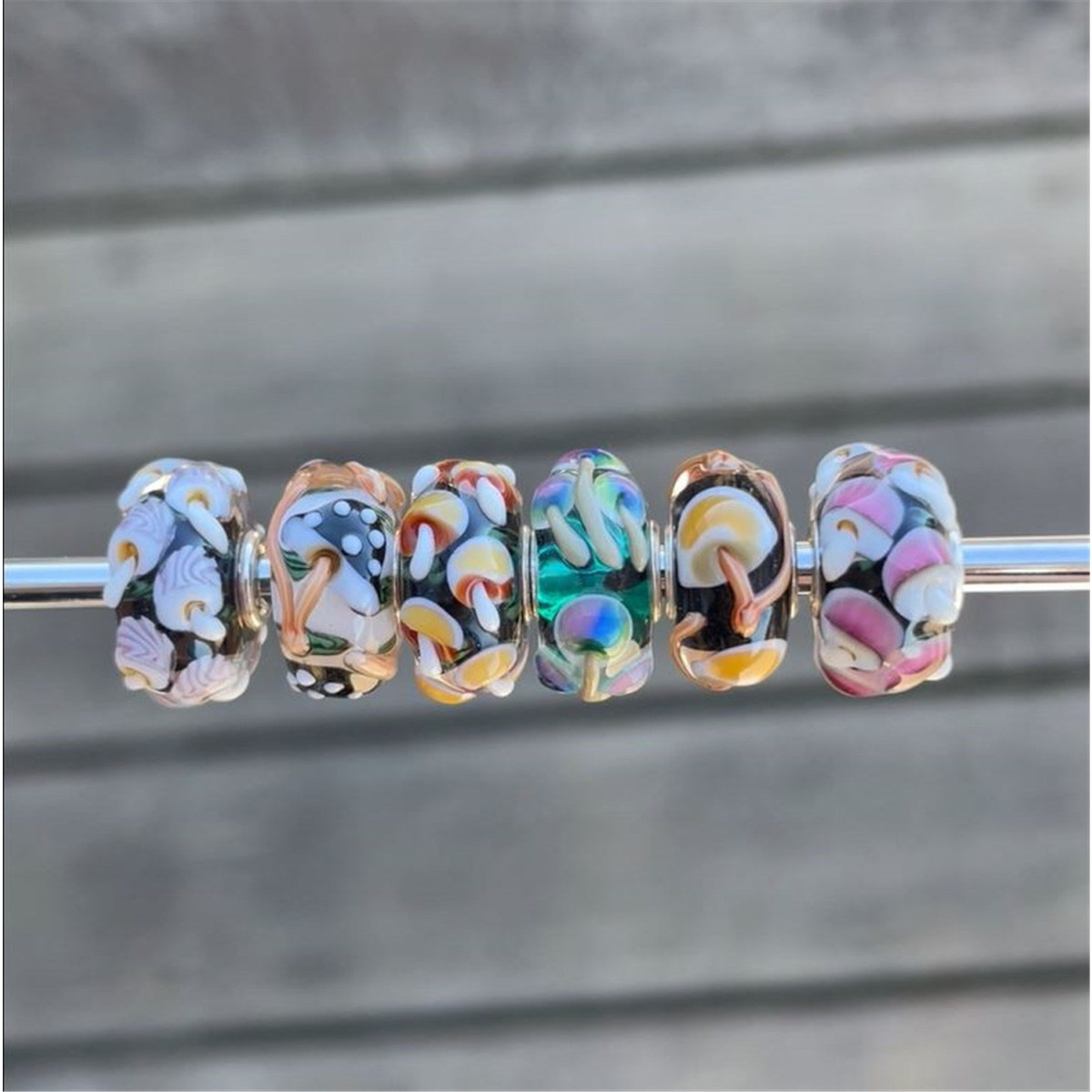 Trollbeads TGLBE-00245 Schatten van het bos kralenset met paddenstoelen