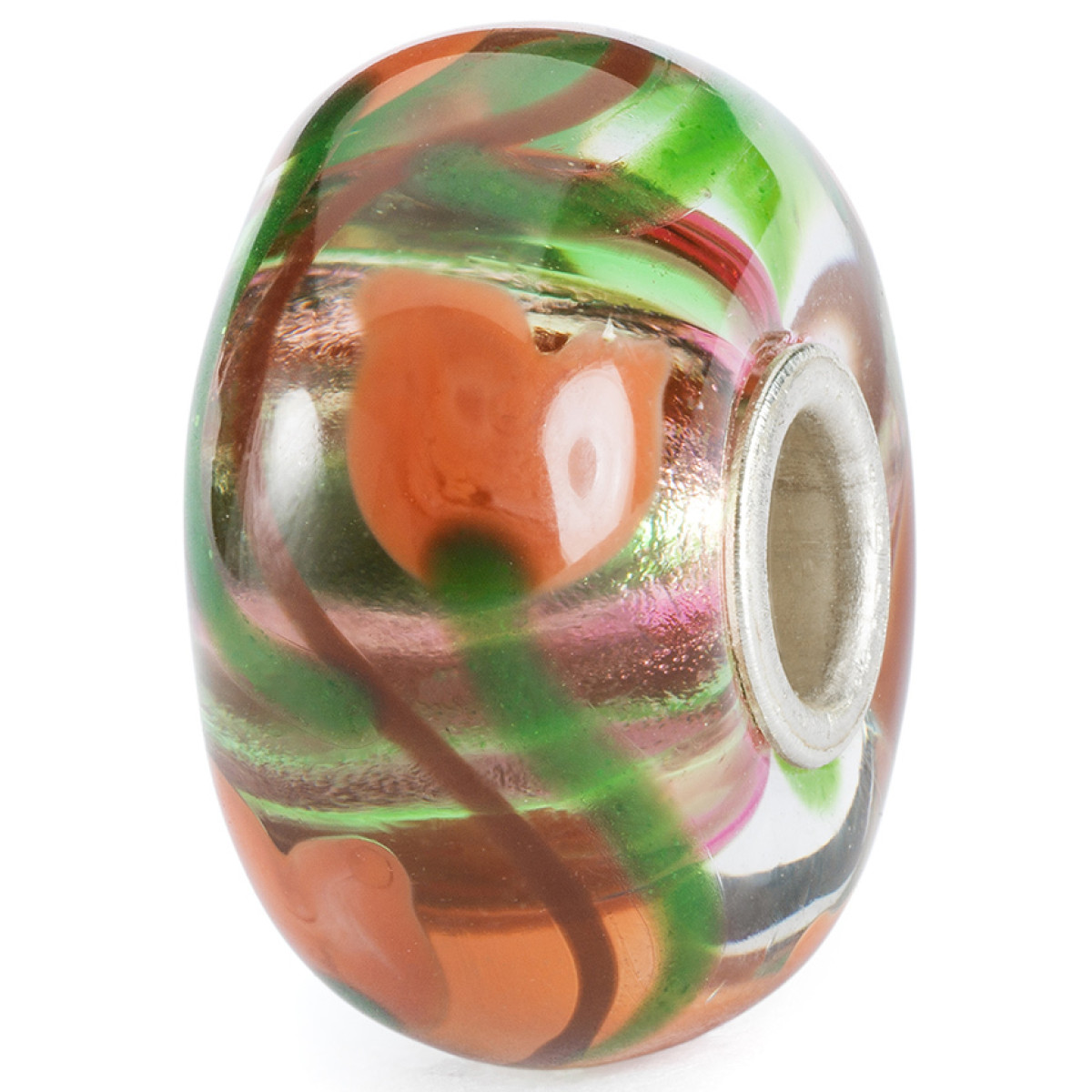 Trollbeads TGLBE-20386 Liefde in bloei kraal van glas met bloem