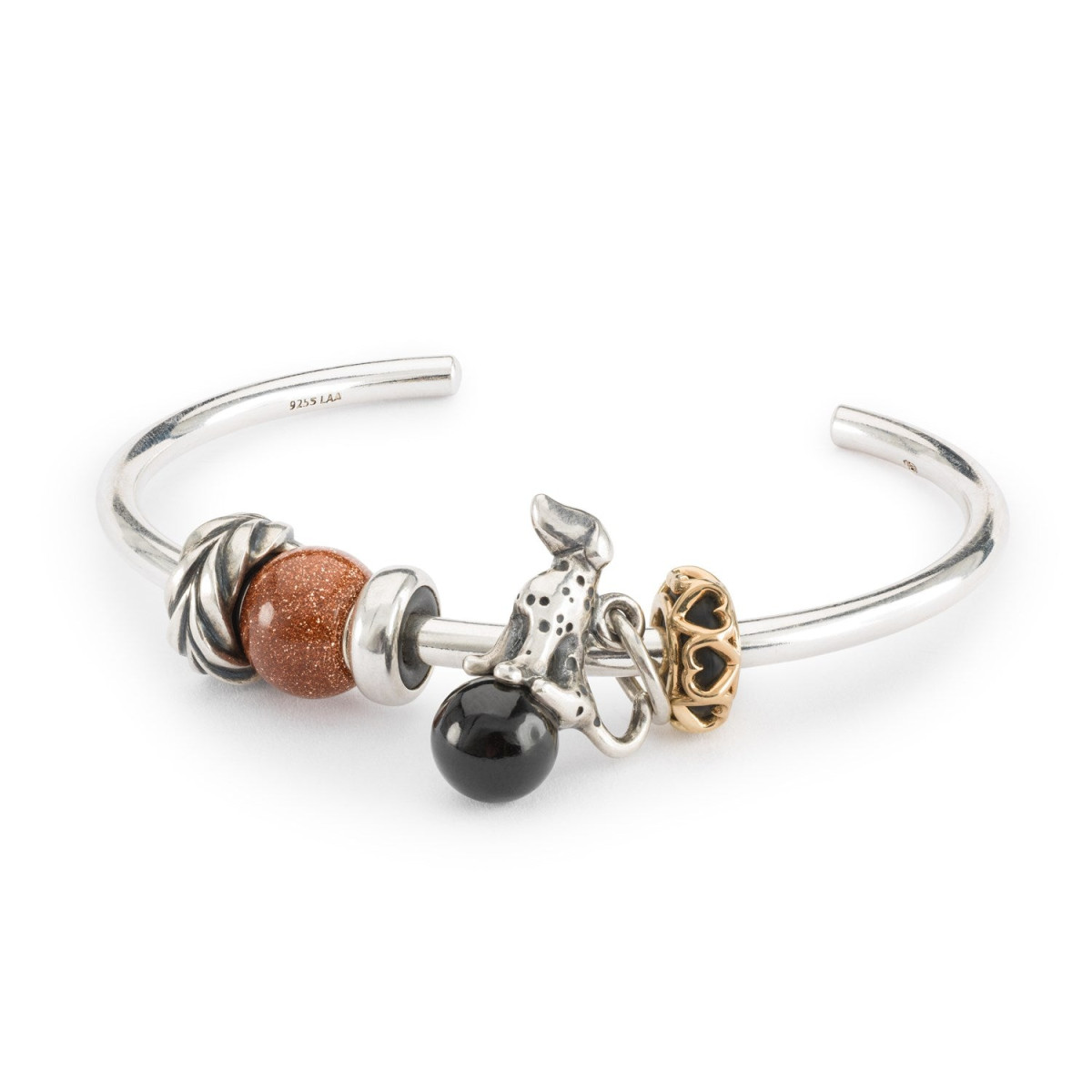 Trollbeads TGLBE-20396 Bruine goudsteen bedel