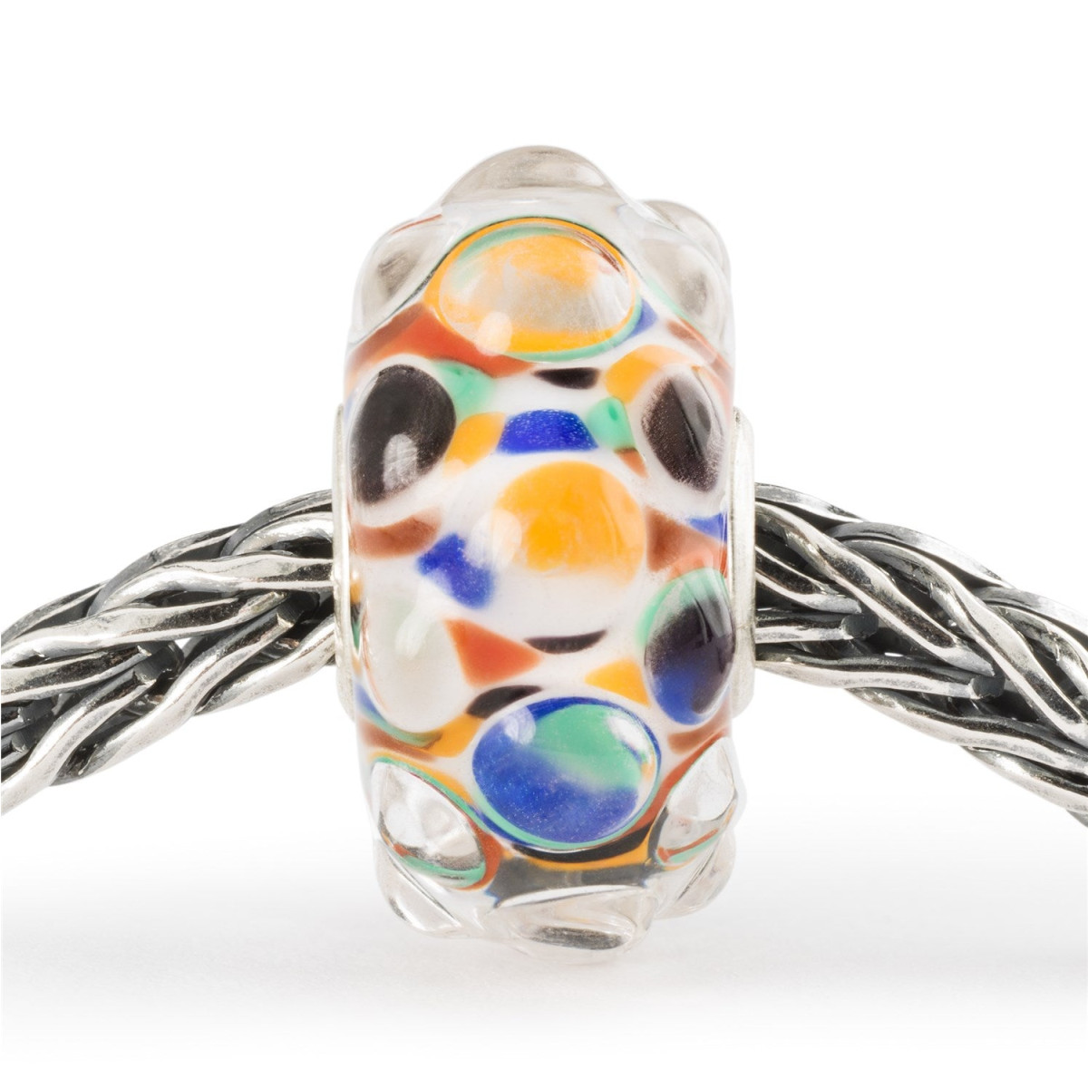 Trollbeads TGLBE-20405 Zaden van Geluk kraal van glas met bolletjes