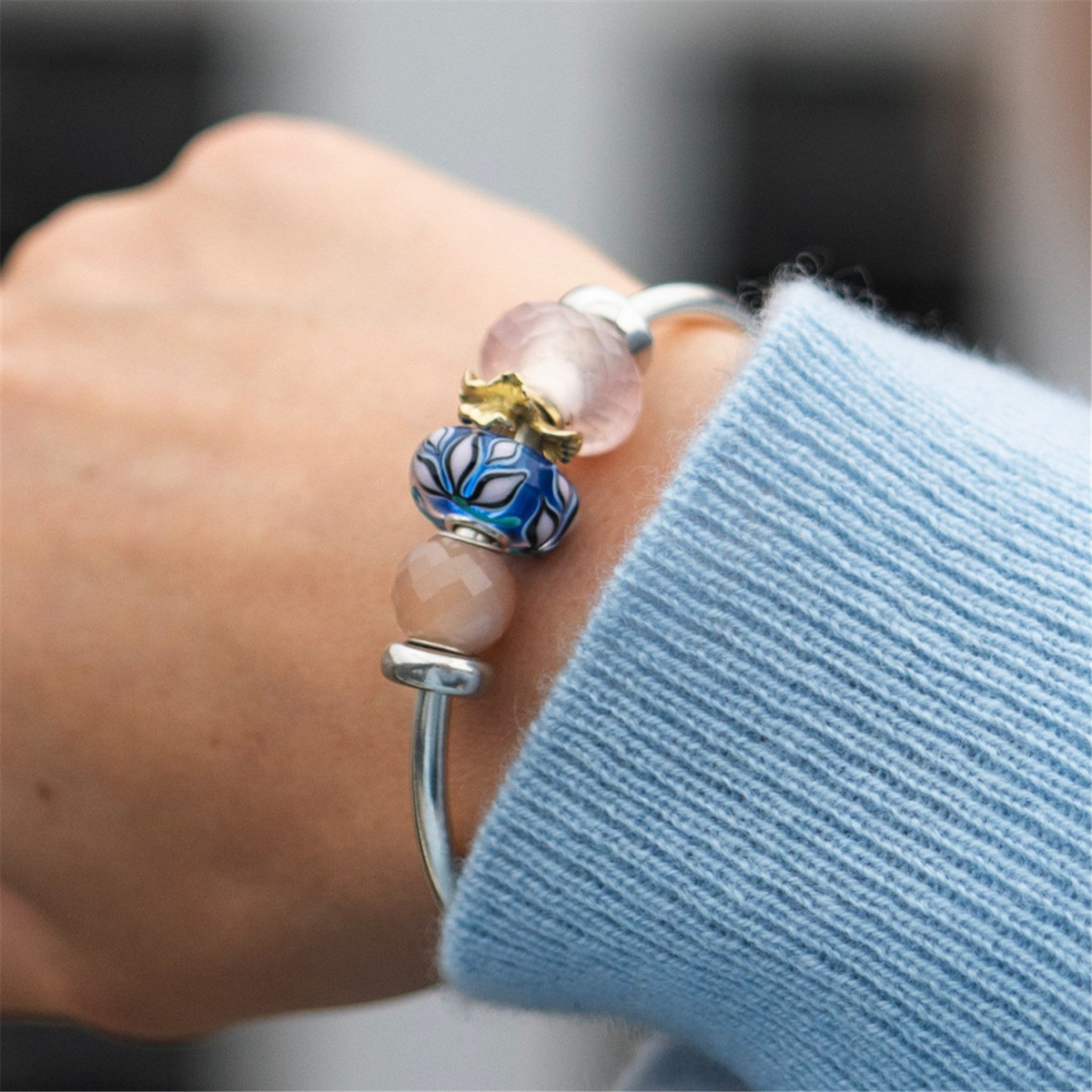 Trollbeads TGLBE-20438 glazen kraal Passie van de lotus
