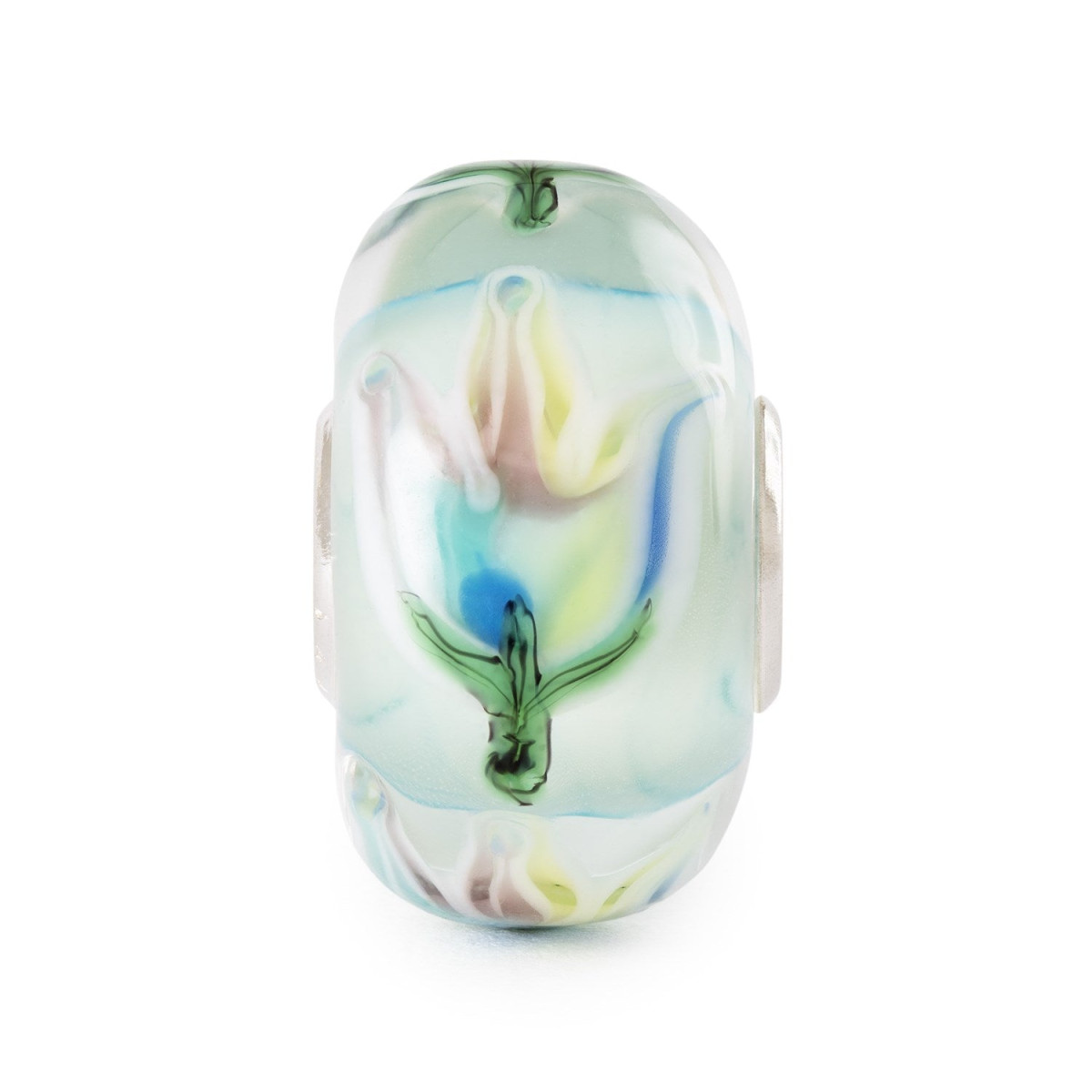 Trollbeads TGLBE-20439 Fantasievolle regenboogtulp glazen kraal