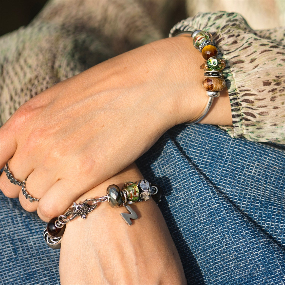 Trollbeads TGLBE-20451 Vijverleven kraal met vissen