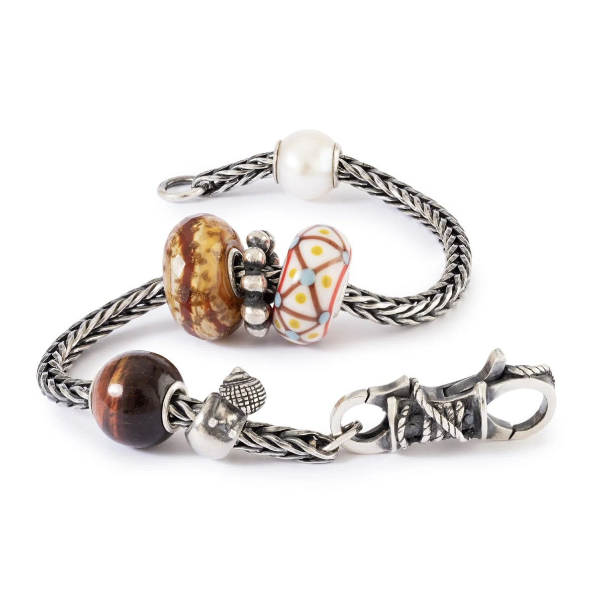 Trollbeads TGLBE-20469 Wollen omhelzing kraal van glas en zilver