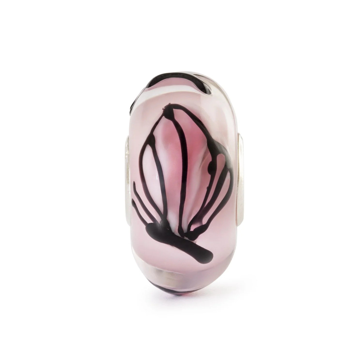 Trollbeads TGLBE-20477 Roze Bloesemfladder vlinder kraal van zilver en glas