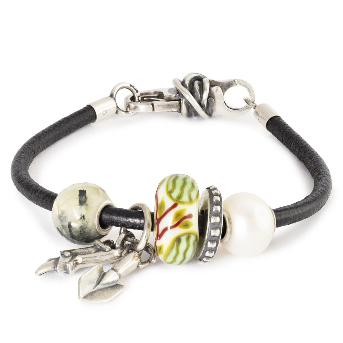 Trollbeads TGLBE-20485 Watermeloen glazen kraal met groene watermeloenen - Special edition
