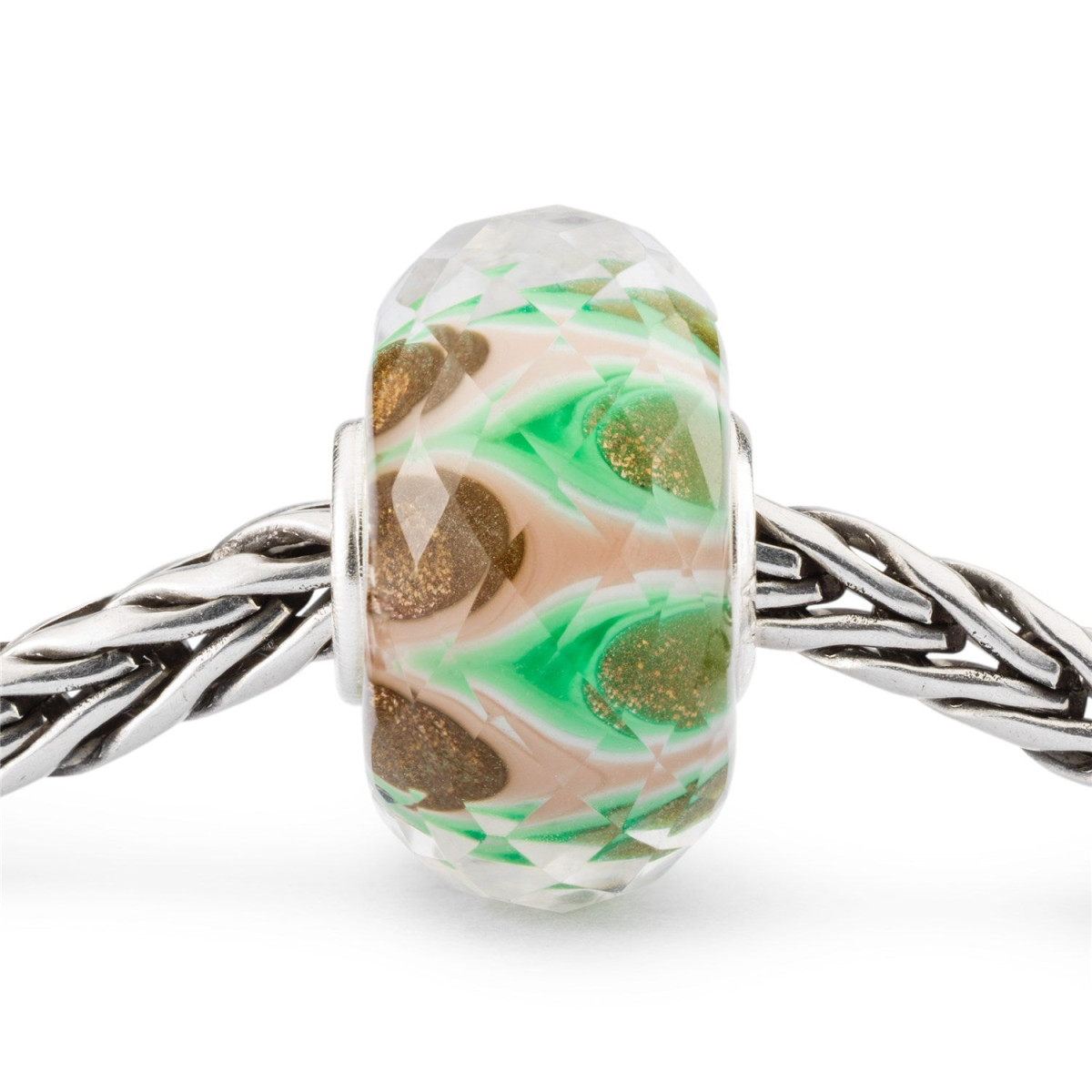 Trollbeads TGLBE-30104 Smaragd symfonie kraal glas