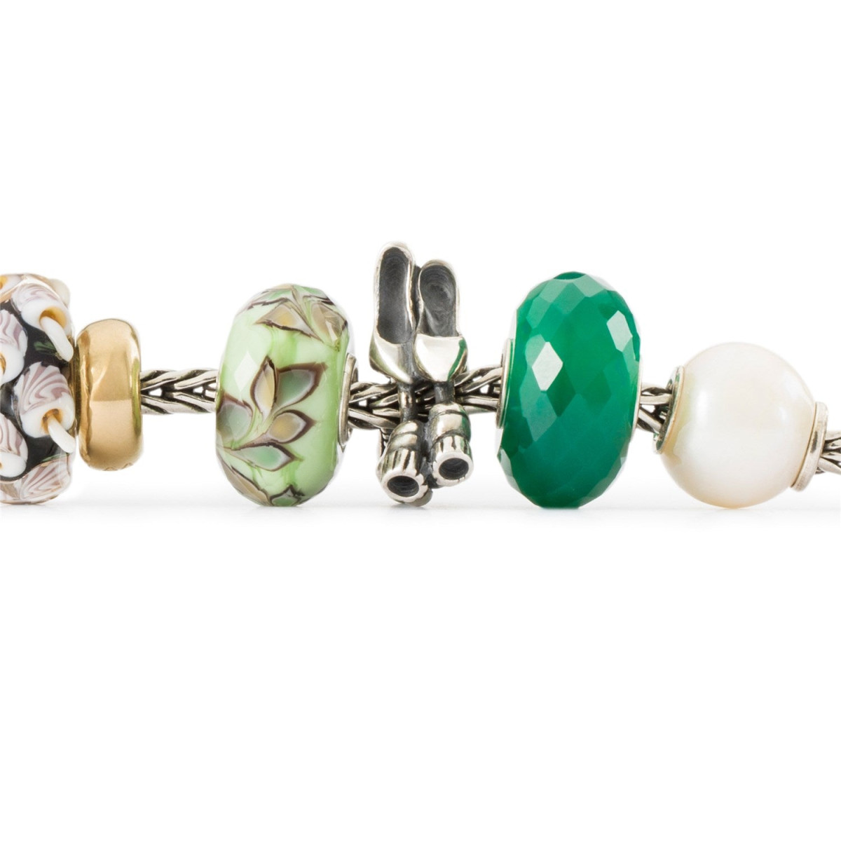 Trollbeads TGLBE-30149 Bloeiende schoonheid kraal met blaadjes