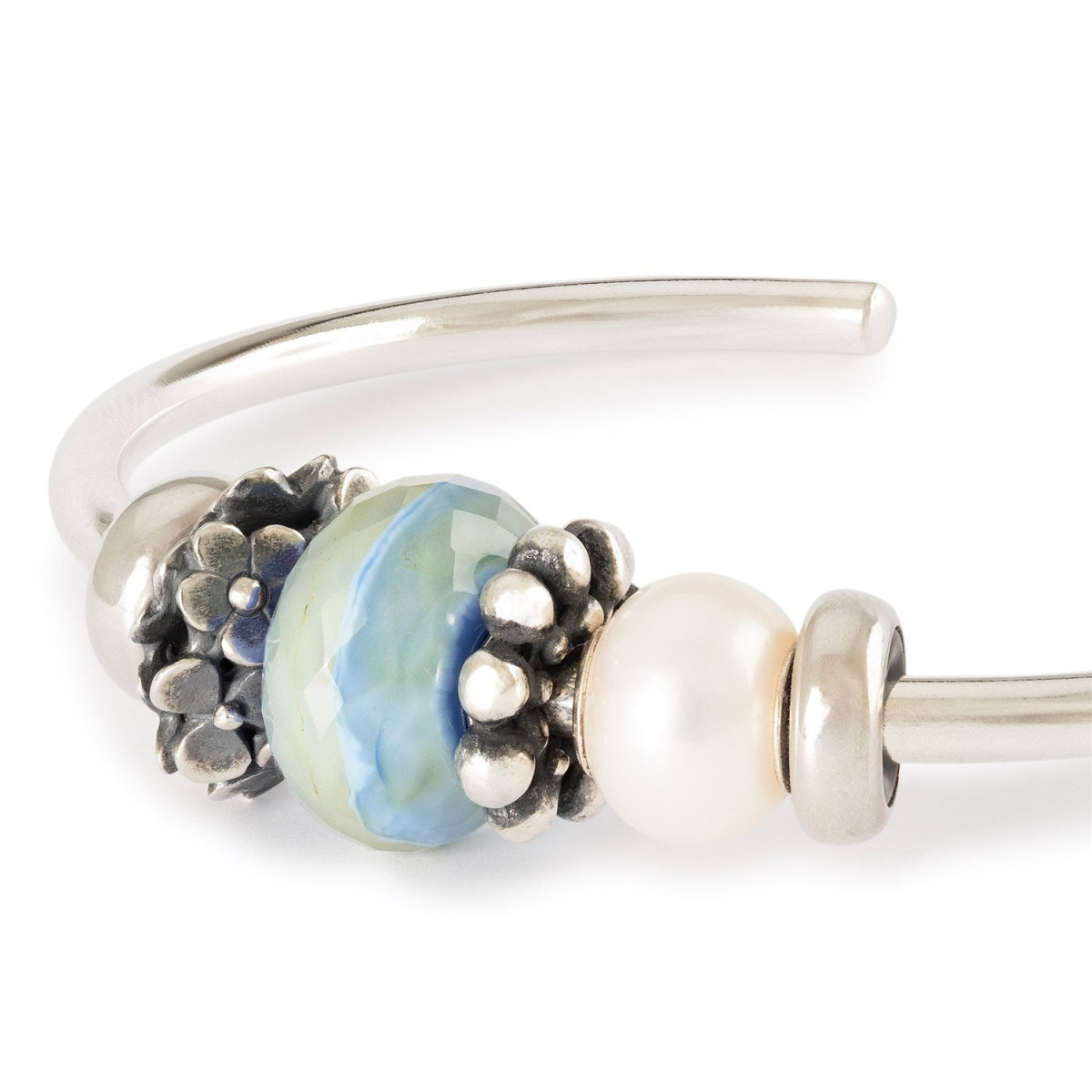 Trollbeads TGLBE-30160 Lagune watersteen kraal van blauw glas