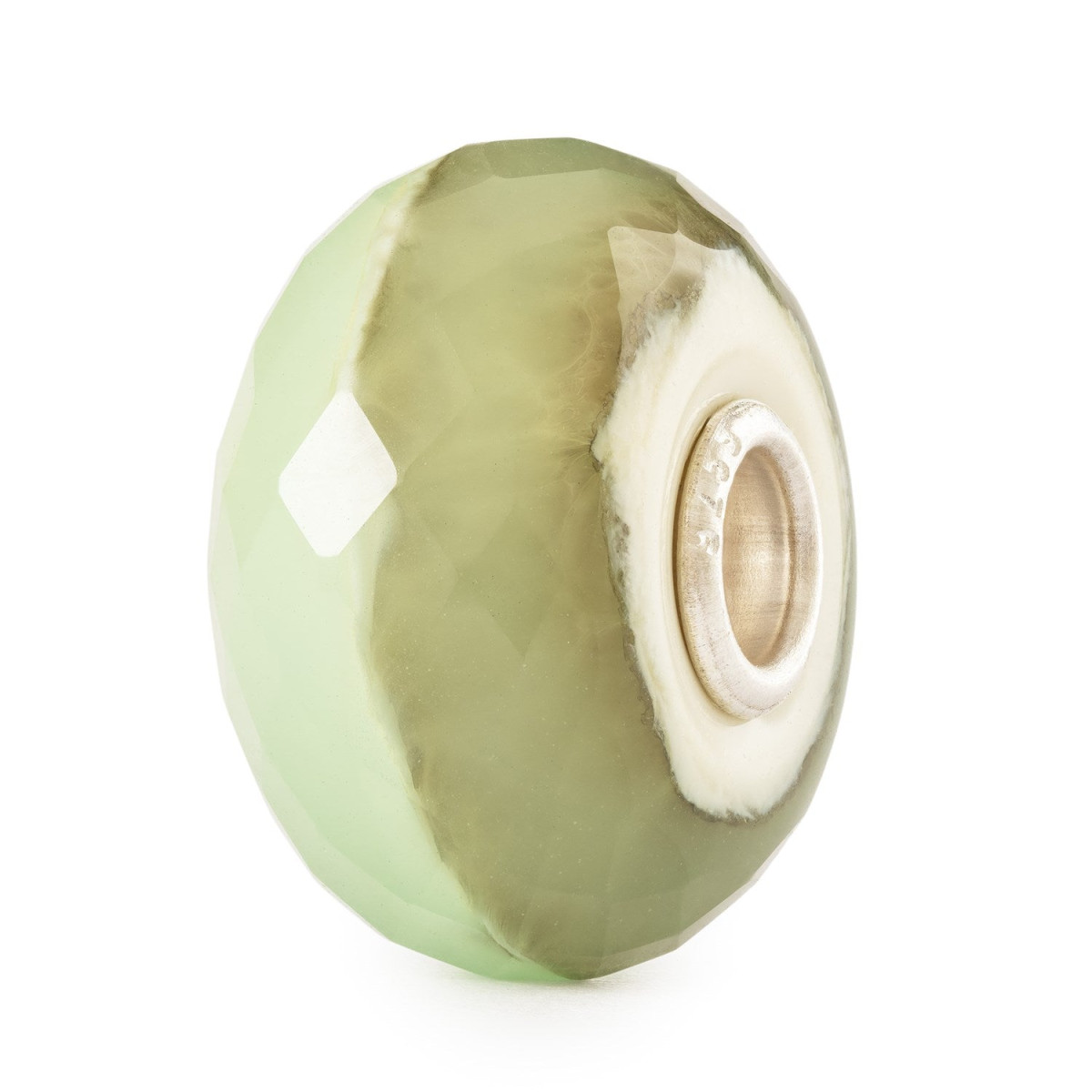 Trollbeads TGLBE-30161 Mos watersteen van groen glas