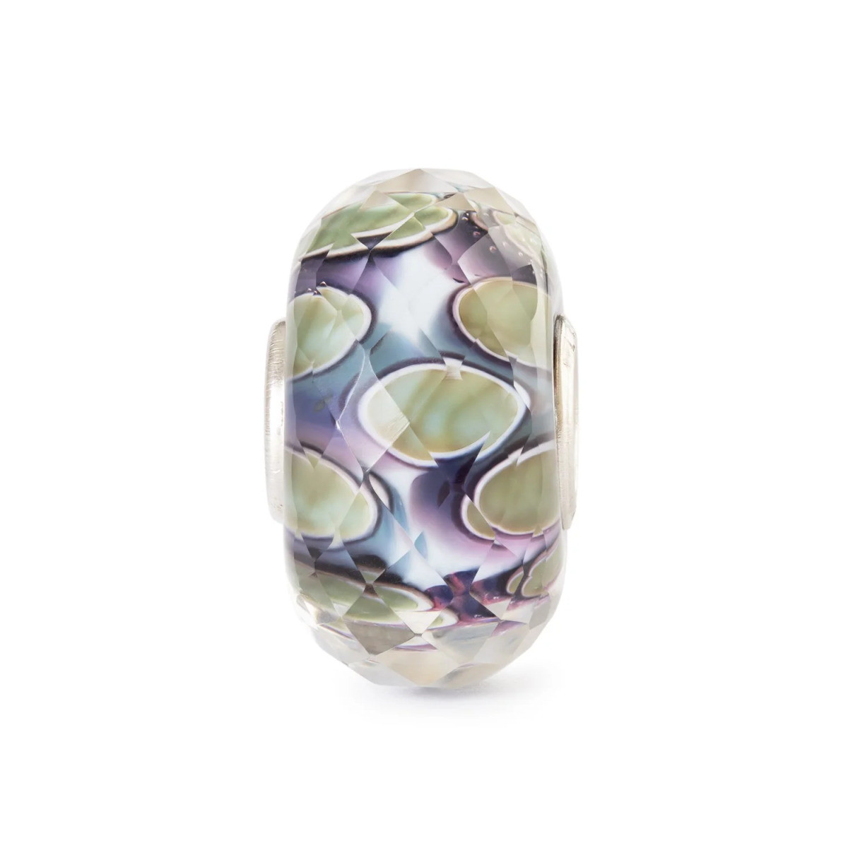 Trollbeads TGLBE-30186 Zilveren en glazen Nevelige weide kraal paars beige